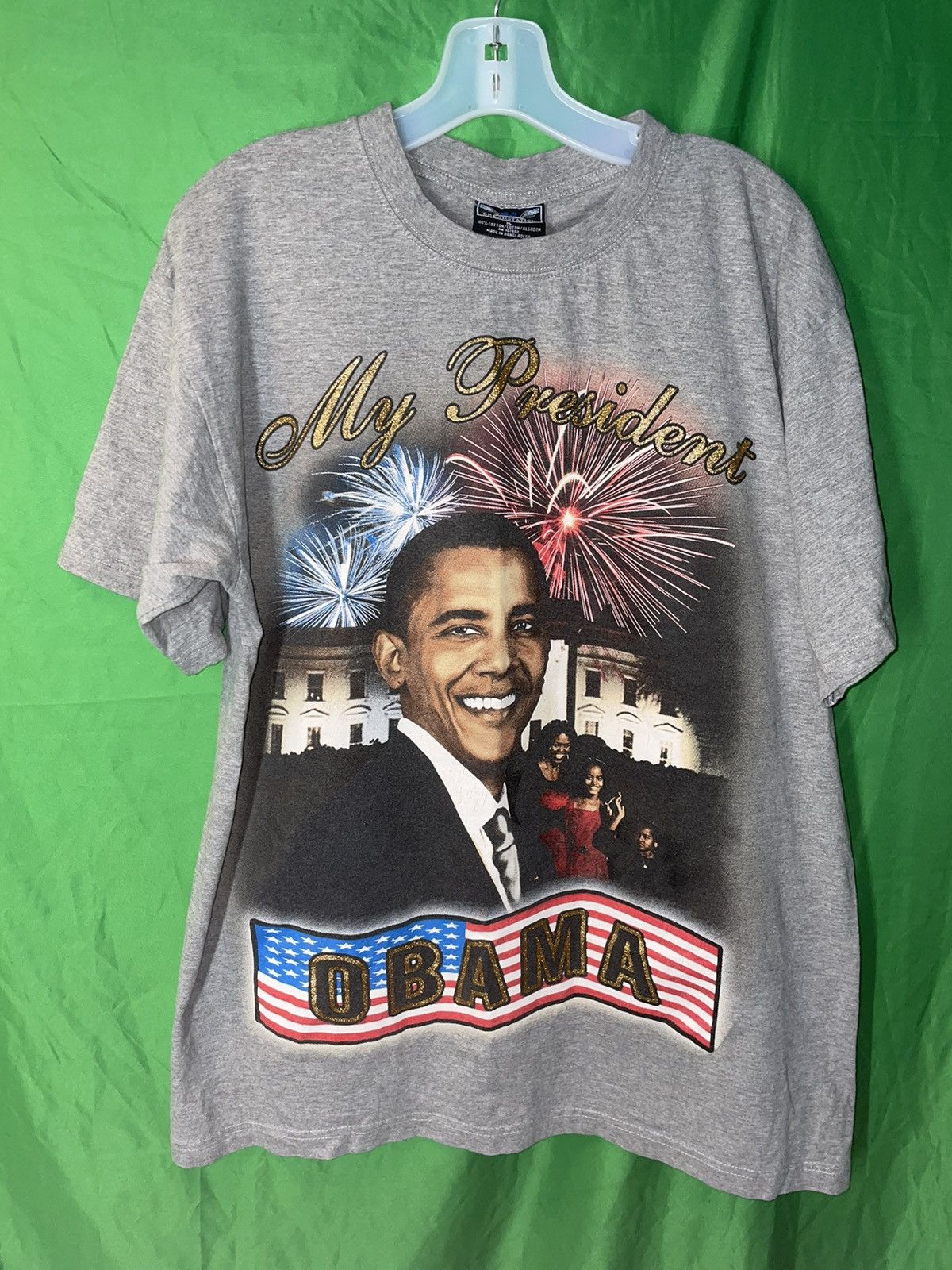 Vintage 2008 President Barack Obama T-Shirt Big Print Politics Y2K Size US XL / EU 56 / 4 - 2 Thumbnail