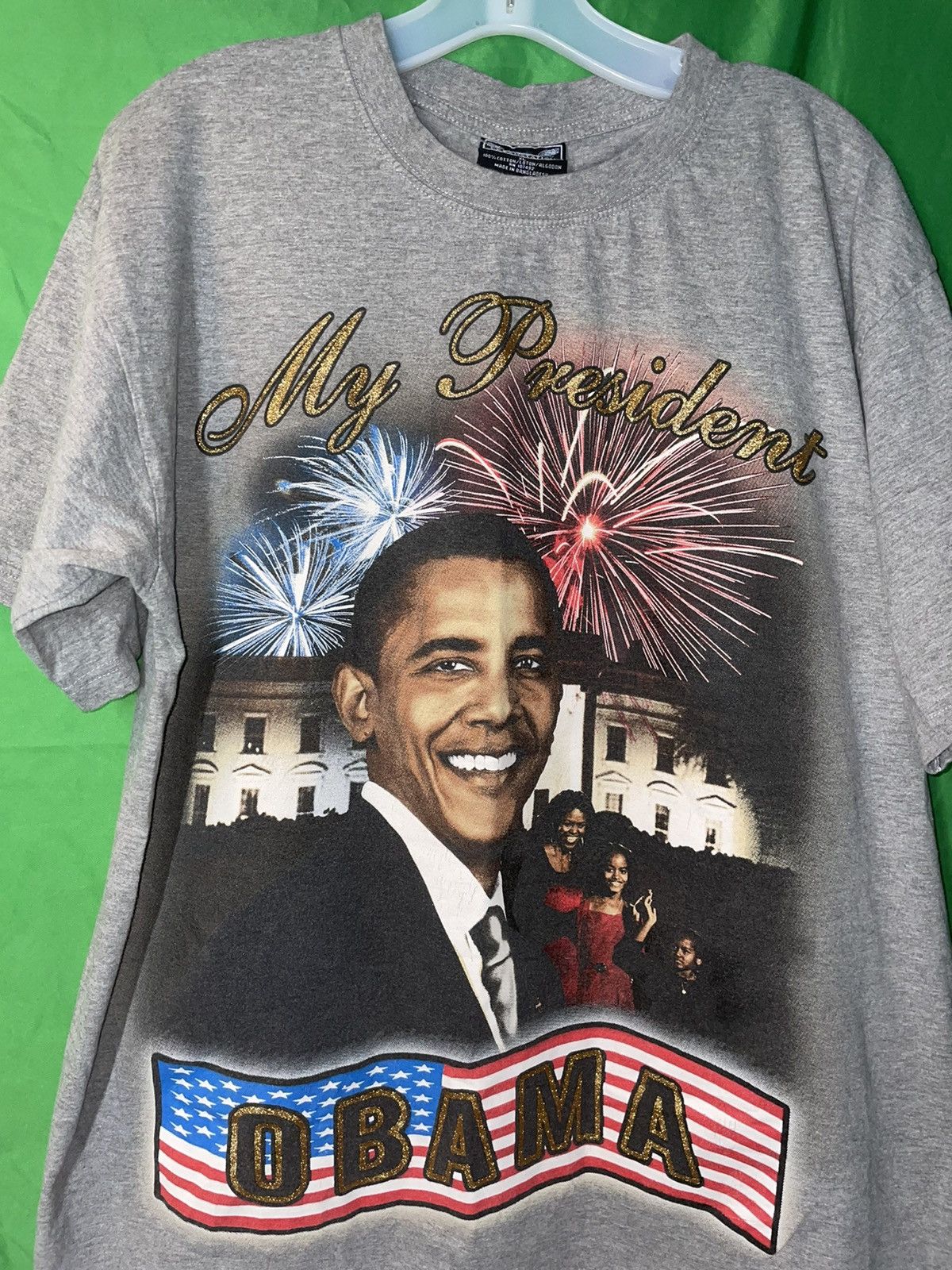 Vintage 2008 President Barack Obama T-Shirt Big Print Politics Y2K Size US XL / EU 56 / 4 - 1 Thumbnail