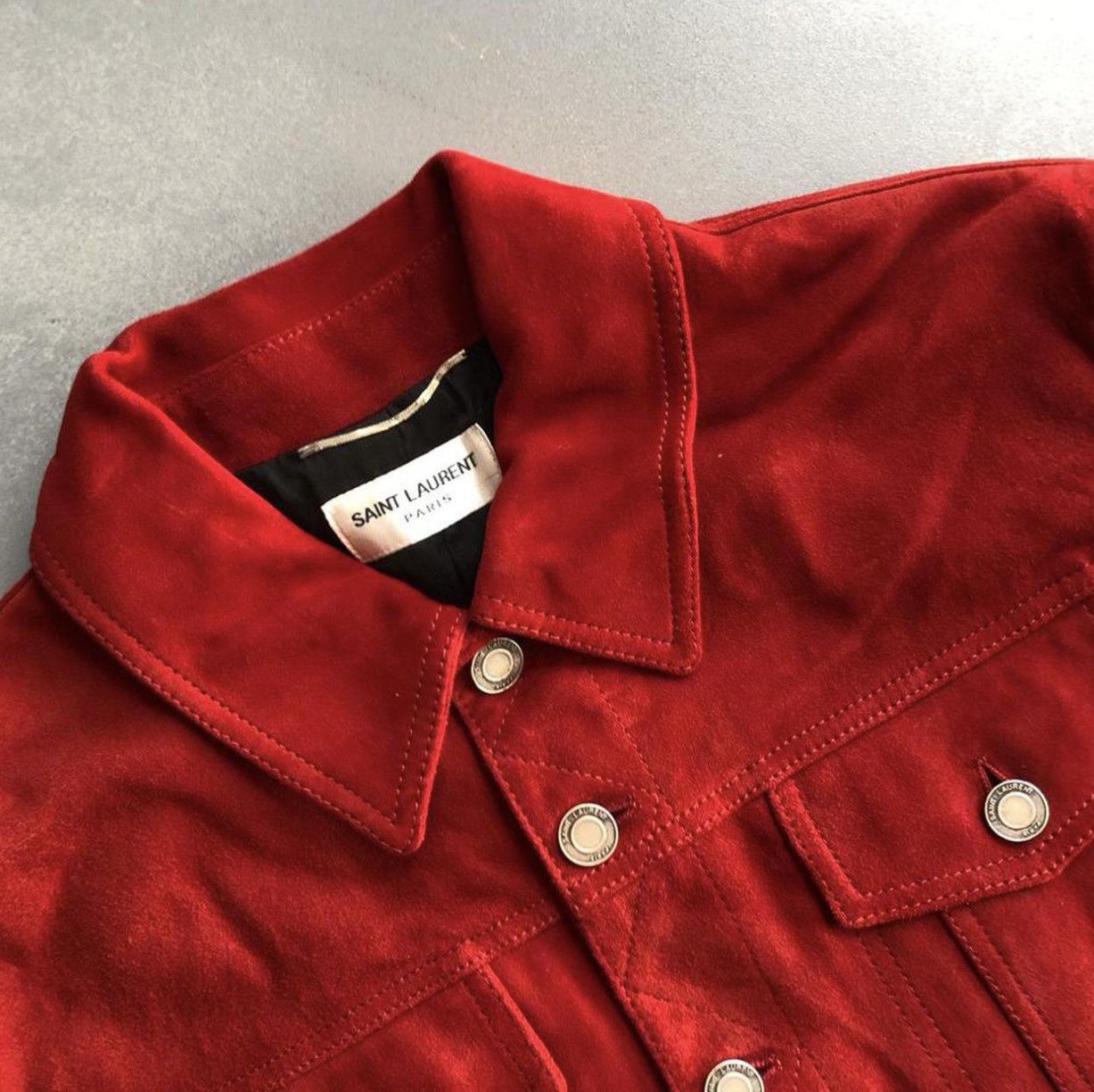Saint Laurent Paris RARE GRAIL saint Laurent genuine suede jacket Size US S / EU 44-46 / 1 - 2 Thumbnail