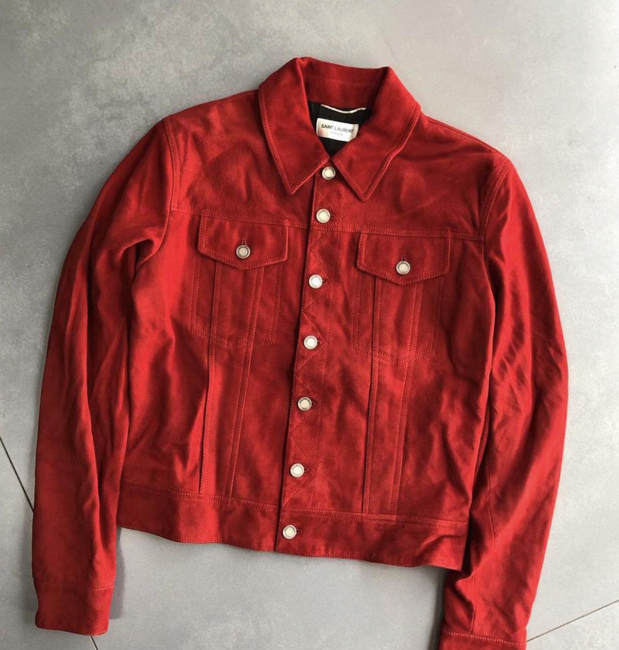 Saint Laurent Paris RARE GRAIL saint Laurent genuine suede jacket Size US S / EU 44-46 / 1 - 1 Thumbnail