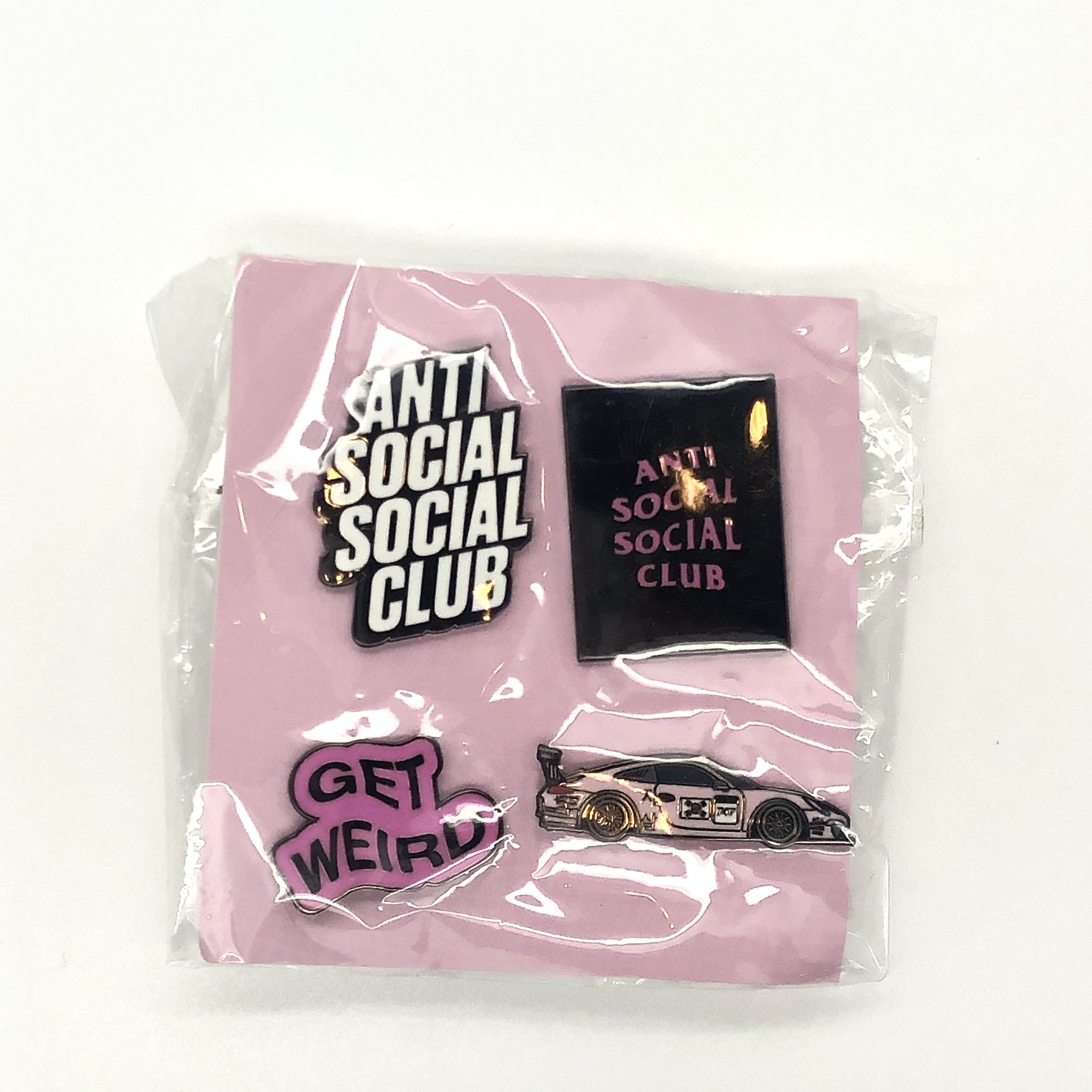 Anti Social Social Club DS ASSC Blocked White Logo Get weird Car Pinch Pin Set Size ONE SIZE - 1 Thumbnail