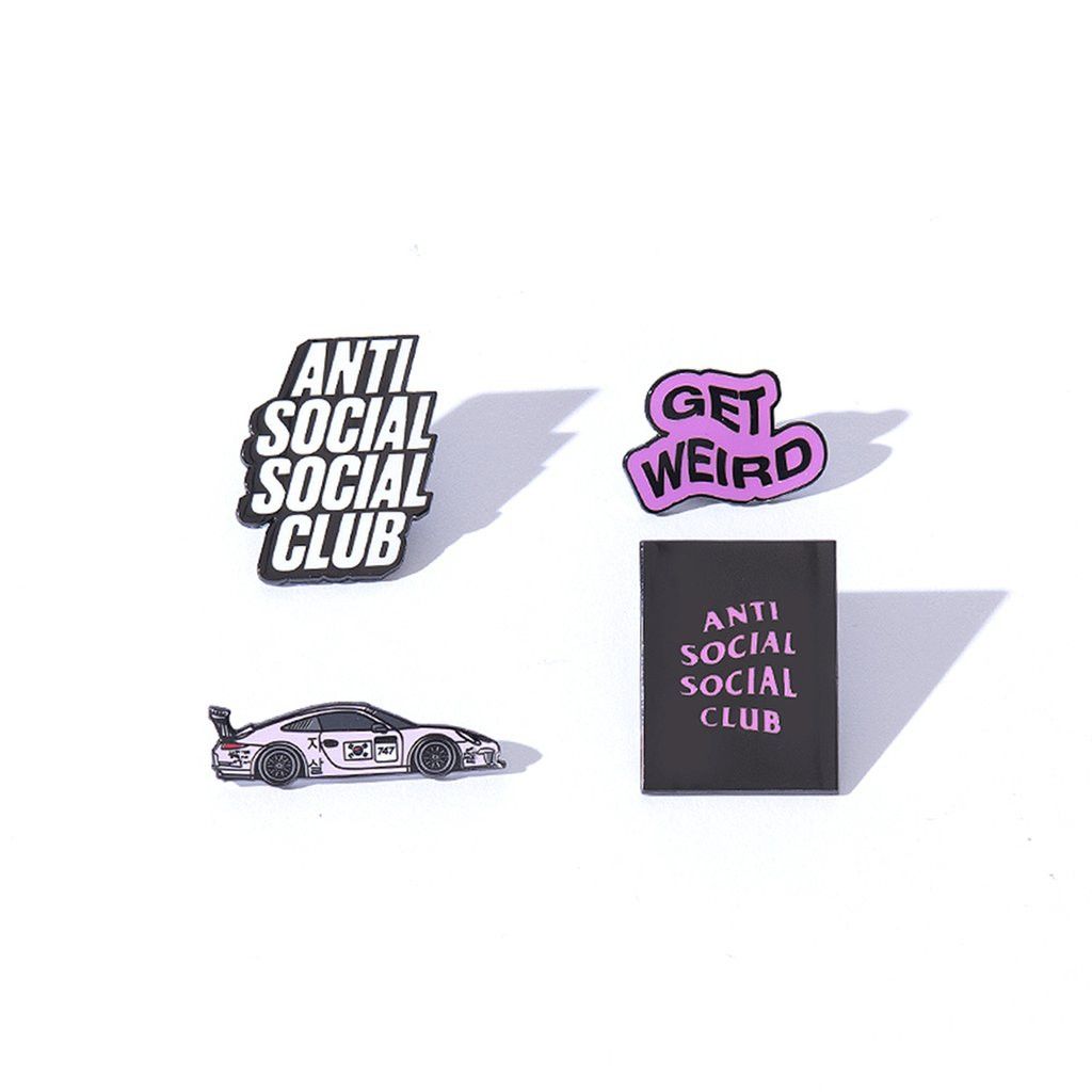 Anti Social Social Club DS ASSC Blocked White Logo Get weird Car Pinch Pin Set Size ONE SIZE - 3 Thumbnail