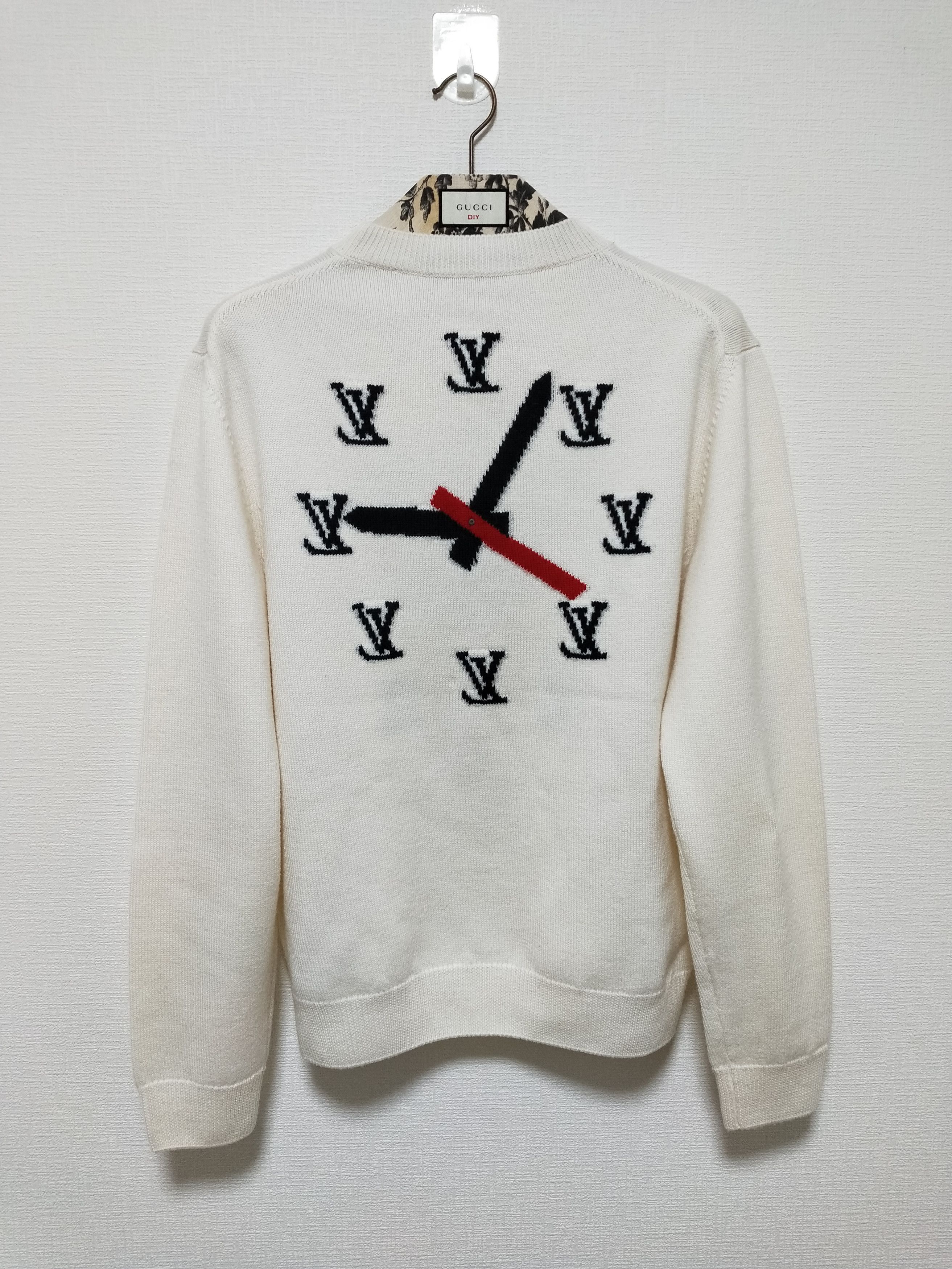 Louis Vuitton Intarsia Clock Logo Sweater Size US M / EU 48-50 / 2 - 2 Thumbnail