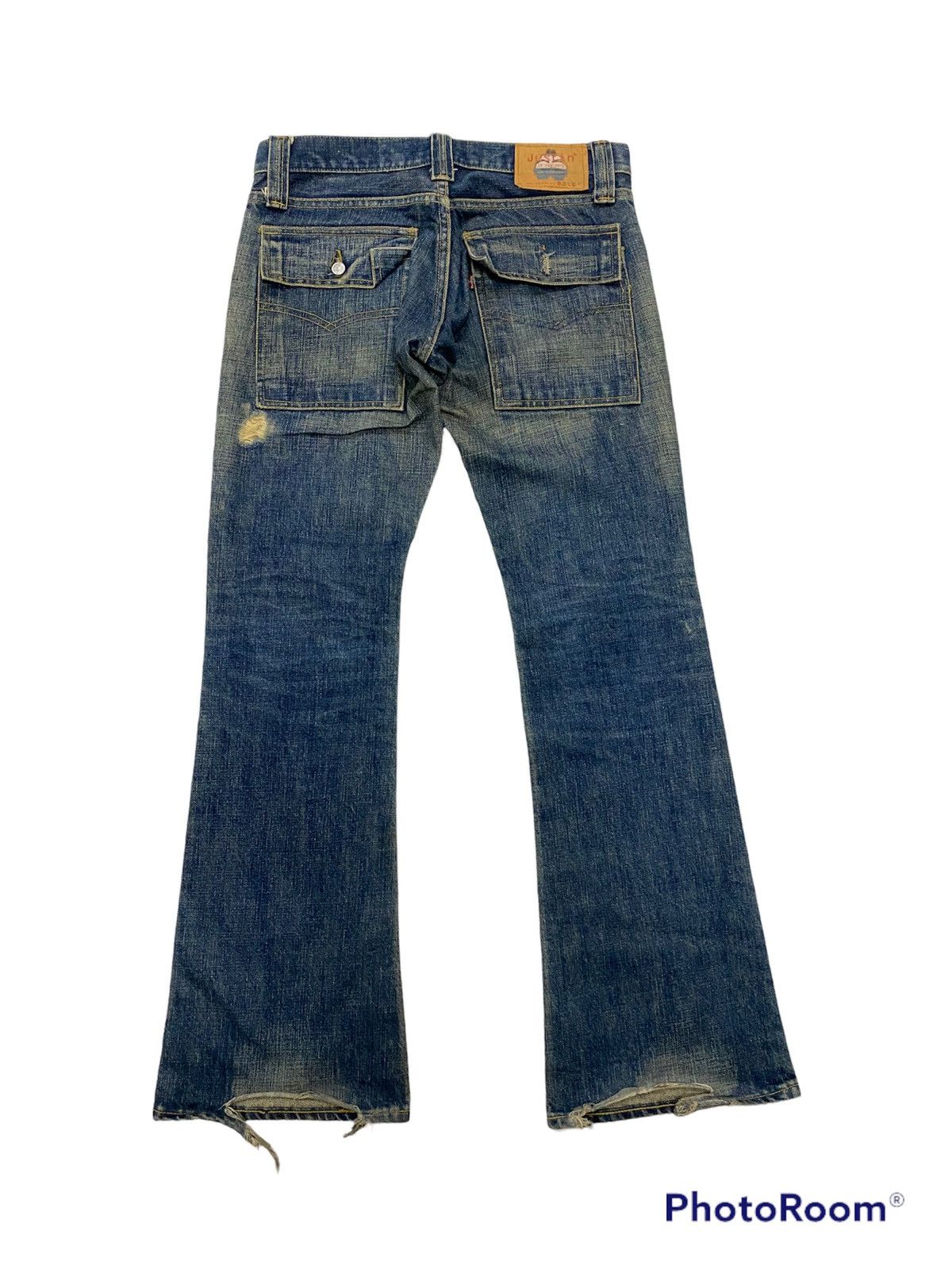 Justin 🔥Flare Vintage Bushpants Justin Distressed Denim💥 Size US 32 / EU 48 - 2 Thumbnail