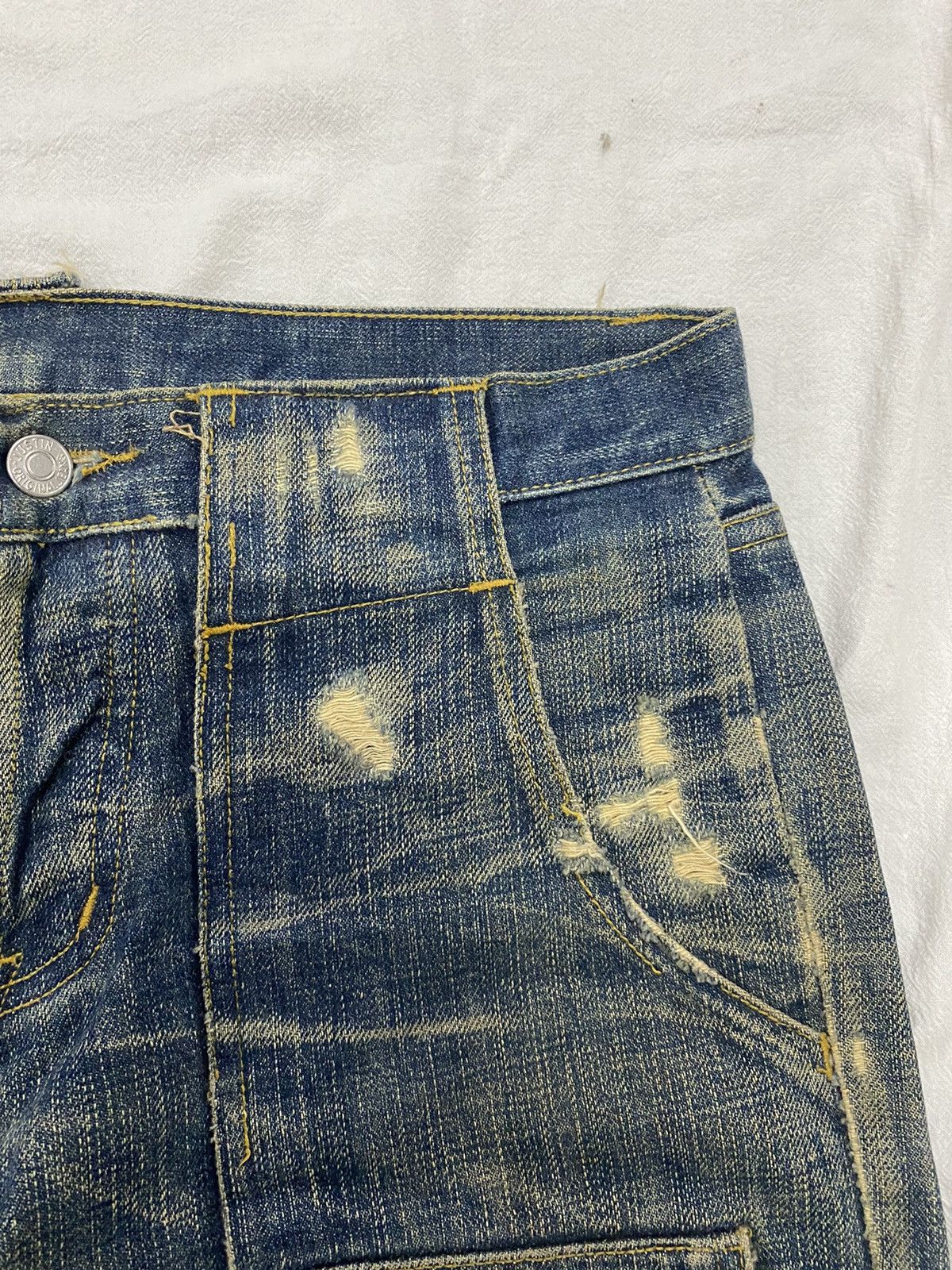 Justin 🔥Flare Vintage Bushpants Justin Distressed Denim💥 Size US 32 / EU 48 - 7 Thumbnail