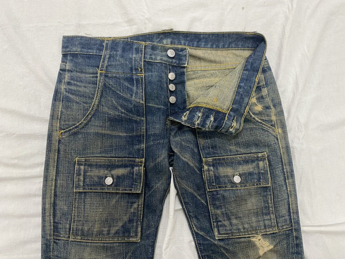 Justin 🔥Flare Vintage Bushpants Justin Distressed Denim💥 Size US 32 / EU 48 - 4 Thumbnail