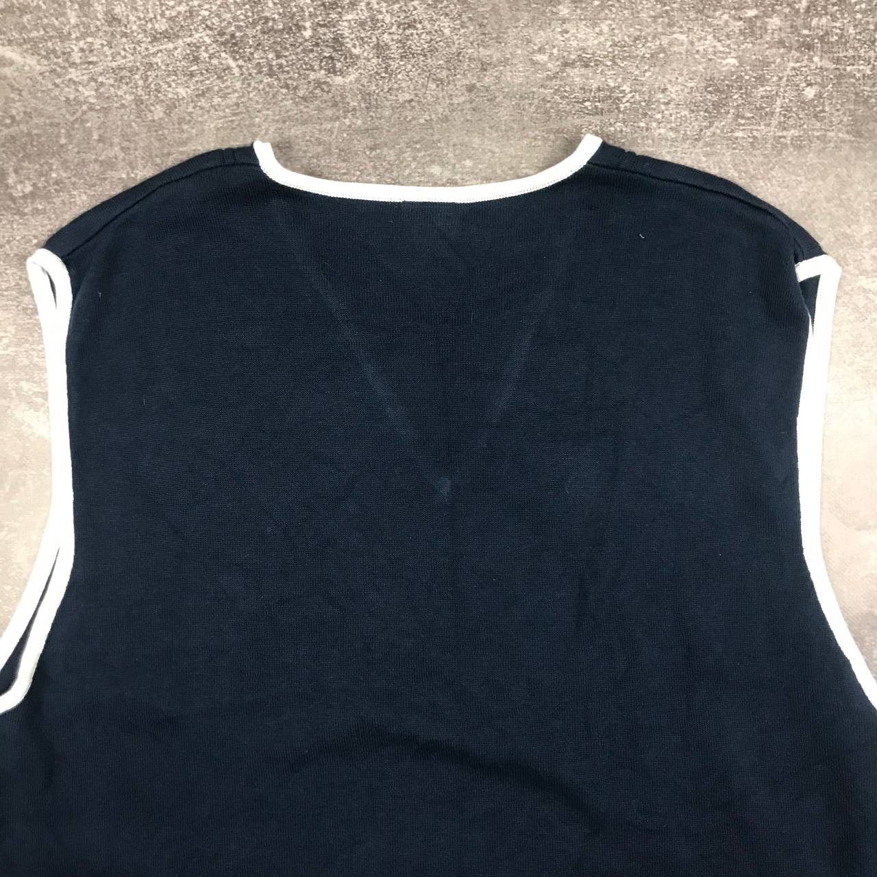 Nike × Vintage Vintage Nike Court Vest Navy Knitwear Size US XL / EU 56 / 4 - 5 Thumbnail