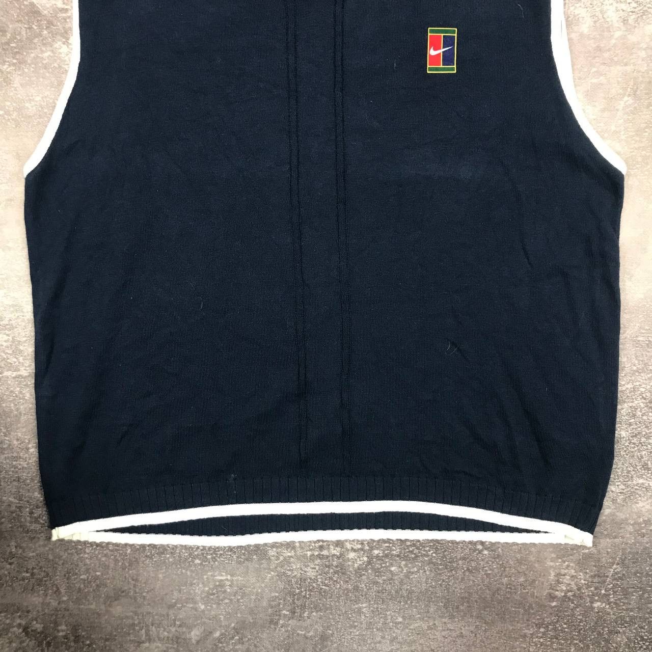 Nike × Vintage Vintage Nike Court Vest Navy Knitwear Size US XL / EU 56 / 4 - 3 Thumbnail