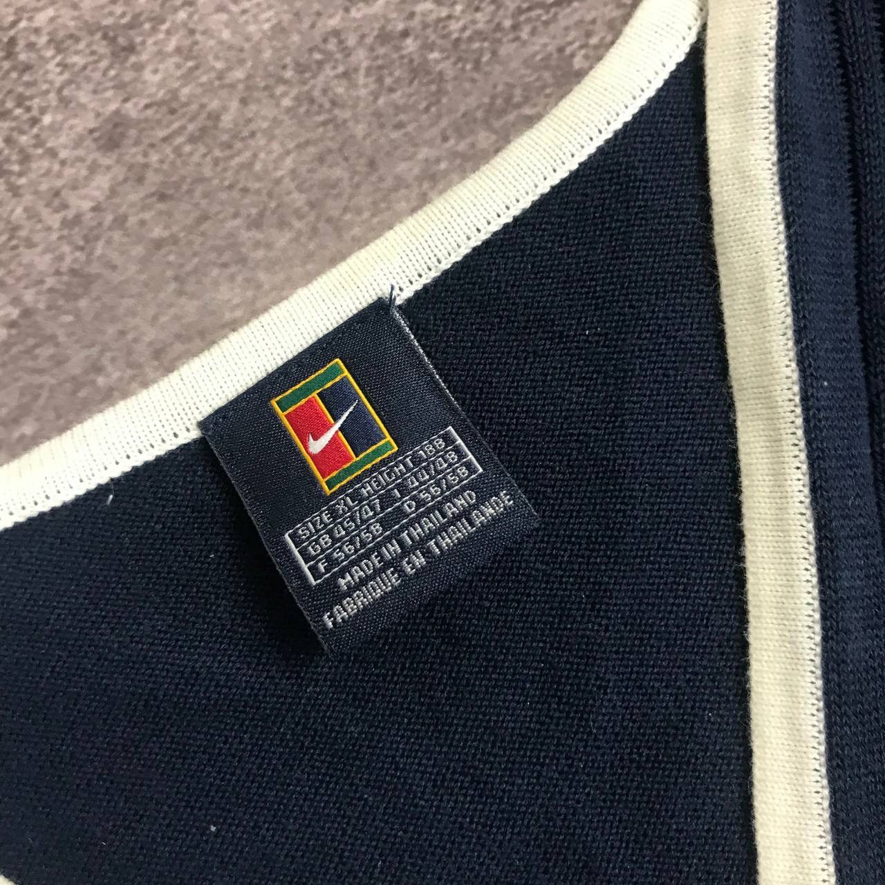 Nike × Vintage Vintage Nike Court Vest Navy Knitwear Size US XL / EU 56 / 4 - 8 Thumbnail