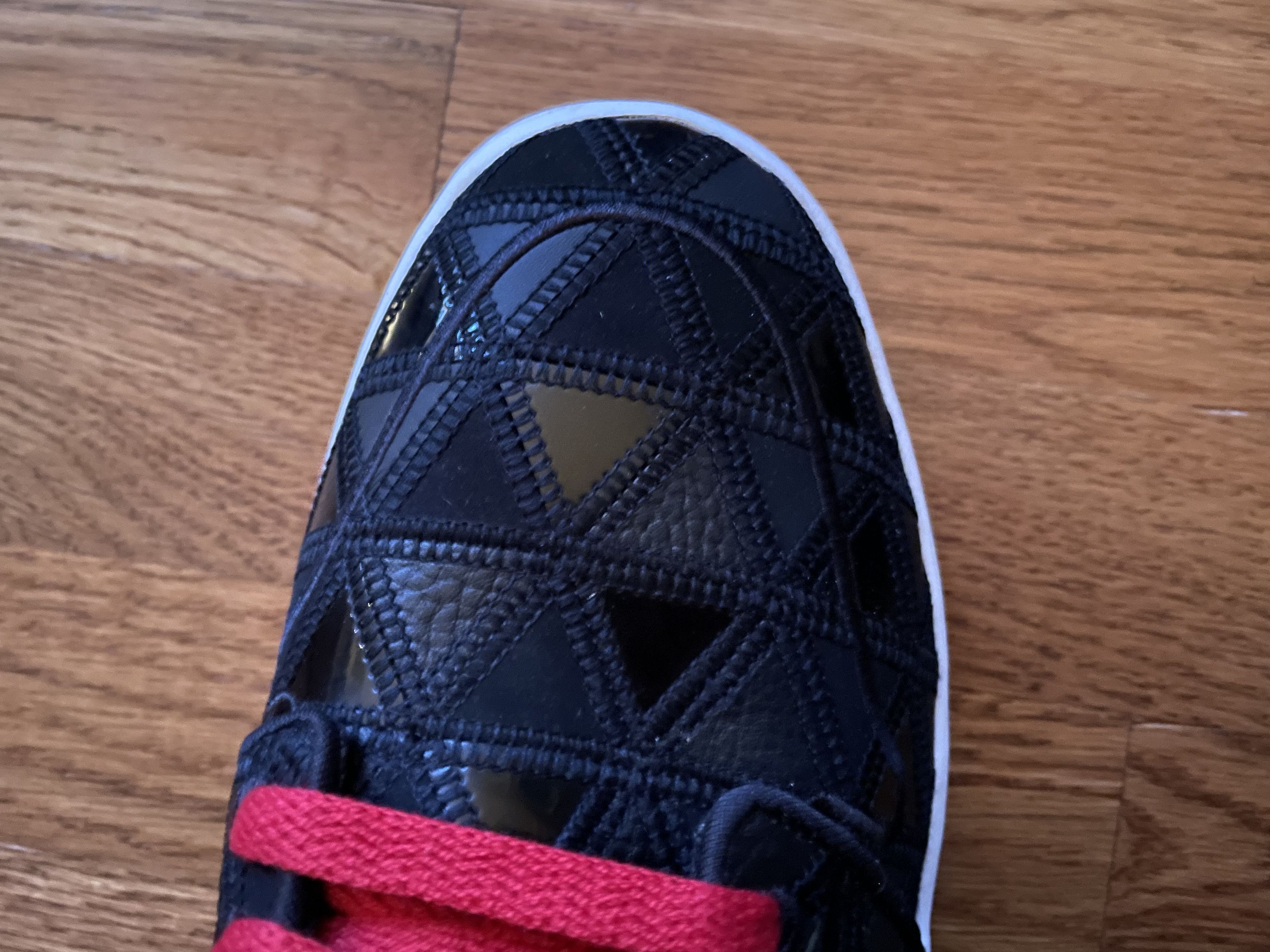 Jordan Brand 11.5 Air Jordan 1 J2K Black Varsity Red Patchwork OG 4 7 11 Size US 11.5 / EU 44-45 - 10 Thumbnail