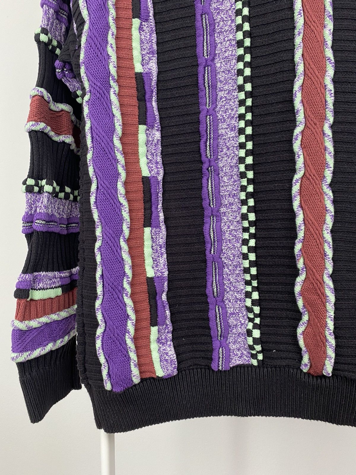 Review × Vintage Review vintage purple sweater Coogi style cable knit Size US L / EU 52-54 / 3 - 10 Thumbnail