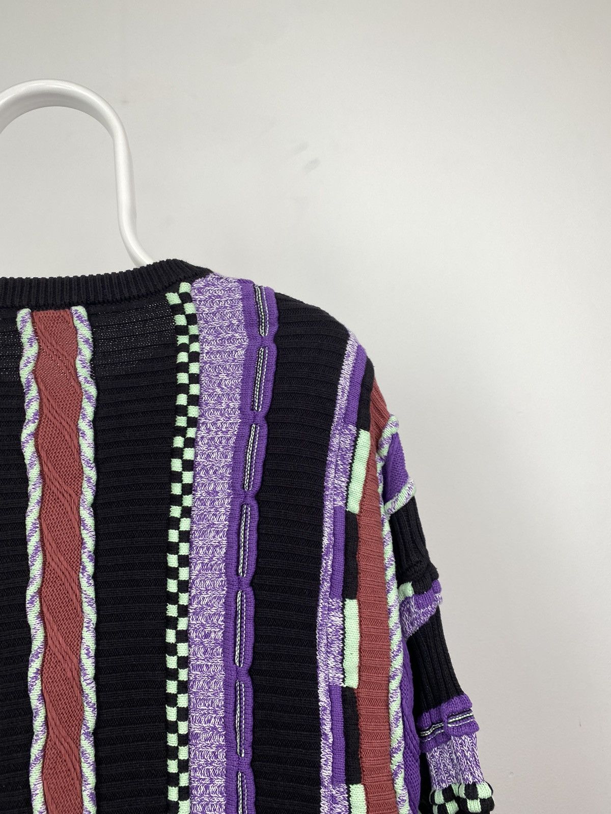 Review × Vintage Review vintage purple sweater Coogi style cable knit Size US L / EU 52-54 / 3 - 12 Thumbnail