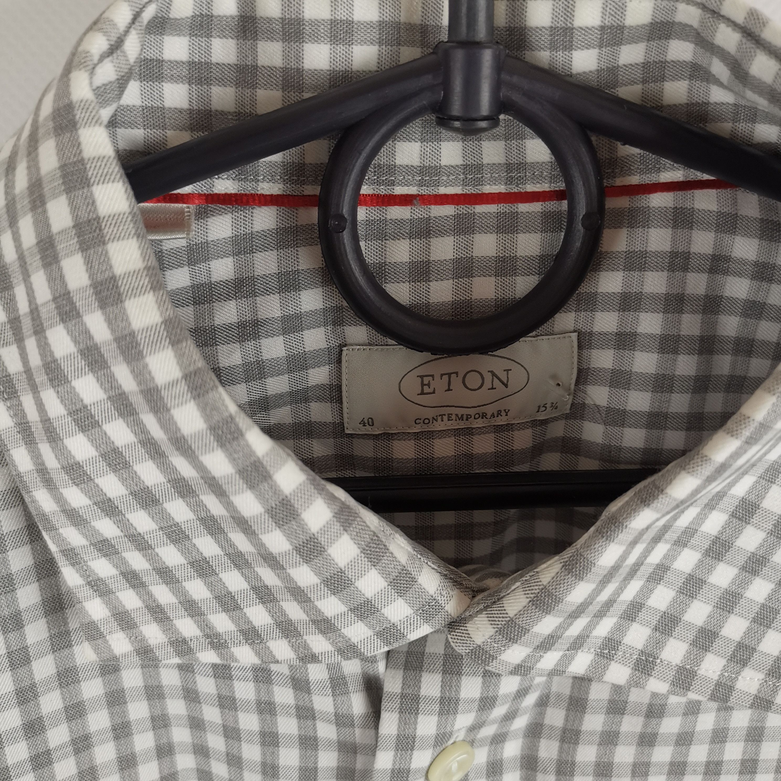 Eton Eton contemporary check plaid grey longsleeve shirt Size US M / EU 48-50 / 2 - 4 Thumbnail