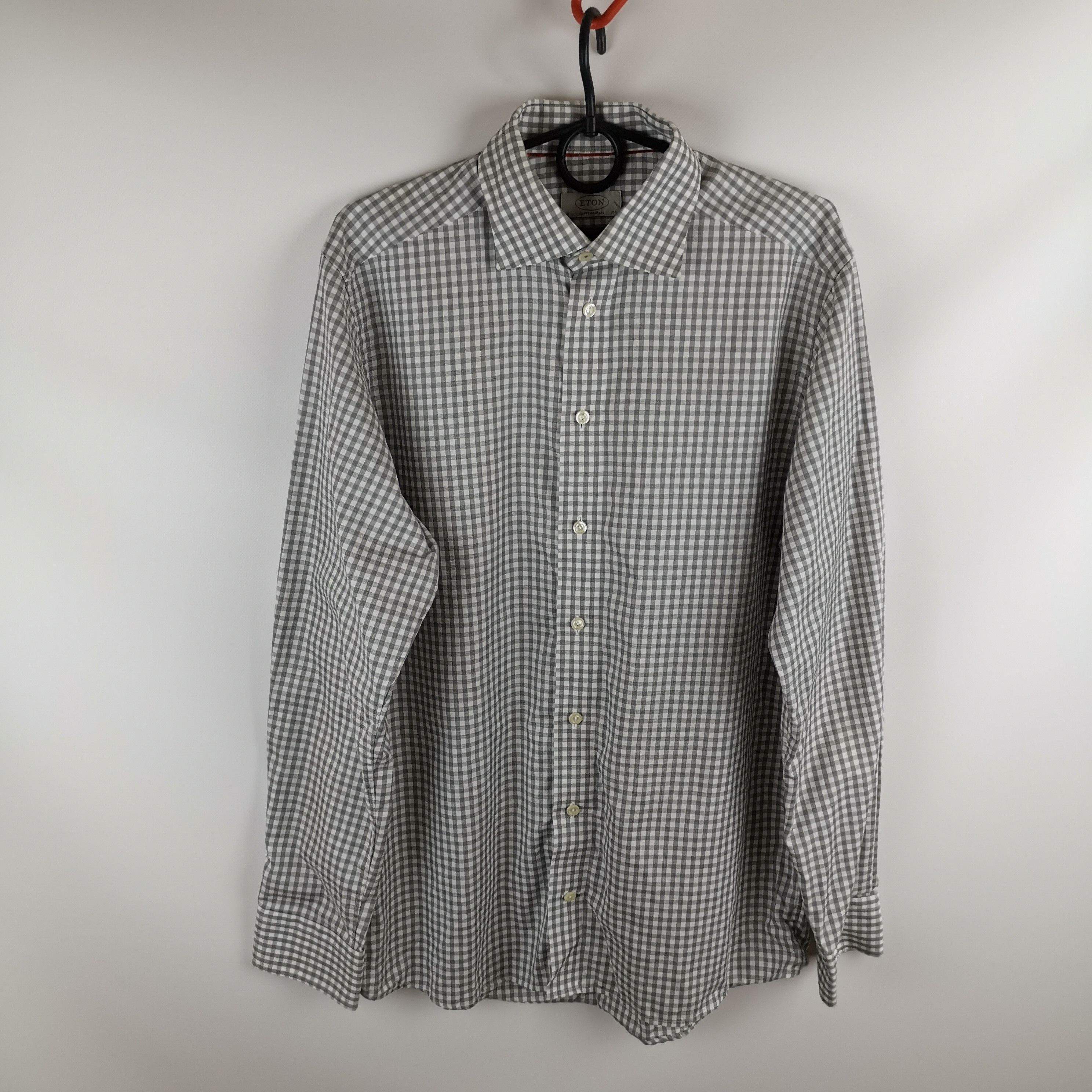 Eton Eton contemporary check plaid grey longsleeve shirt Size US M / EU 48-50 / 2 - 3 Thumbnail
