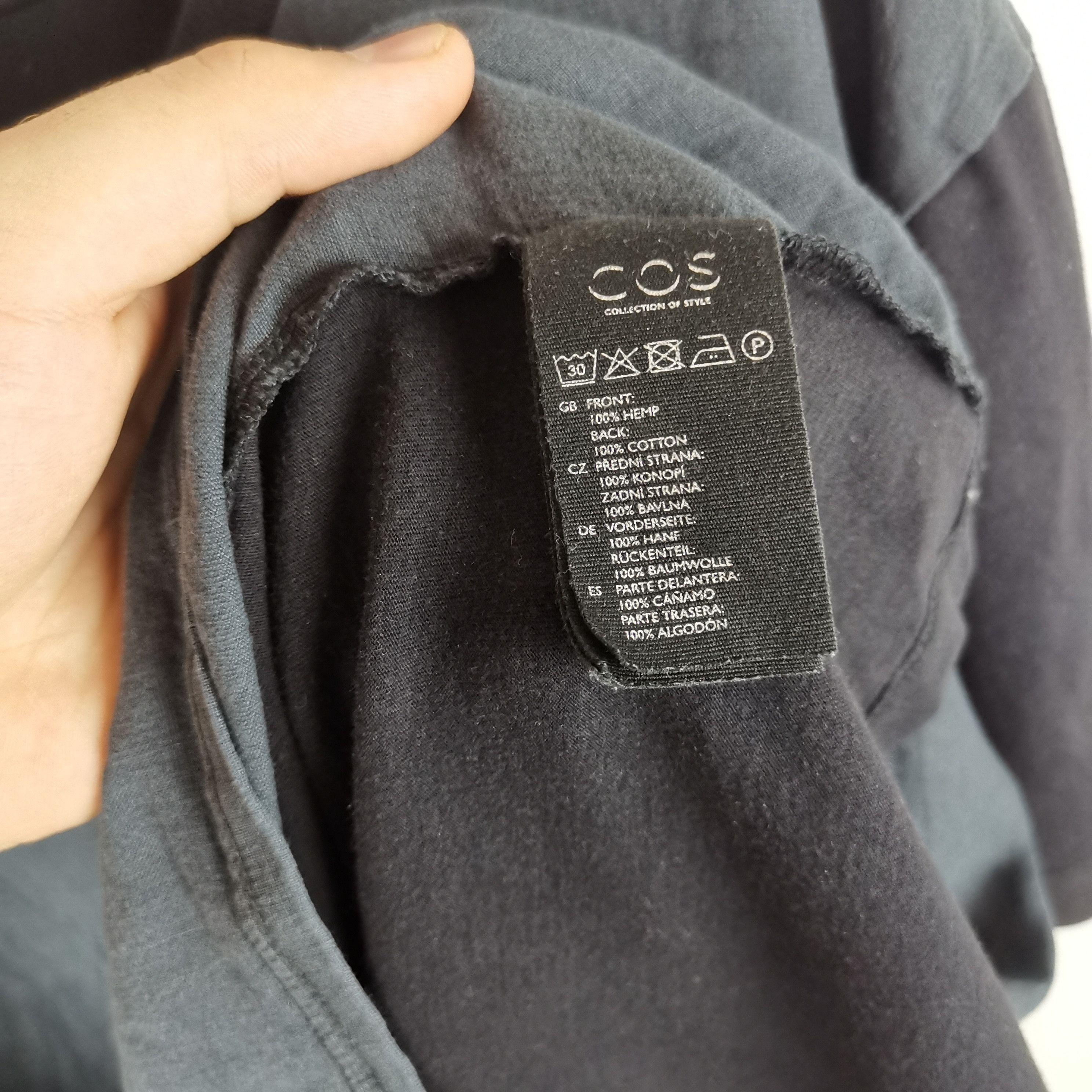 Cos Cos hemp cotton blue black hype tee shirt Size US XL / EU 56 / 4 - 6 Thumbnail