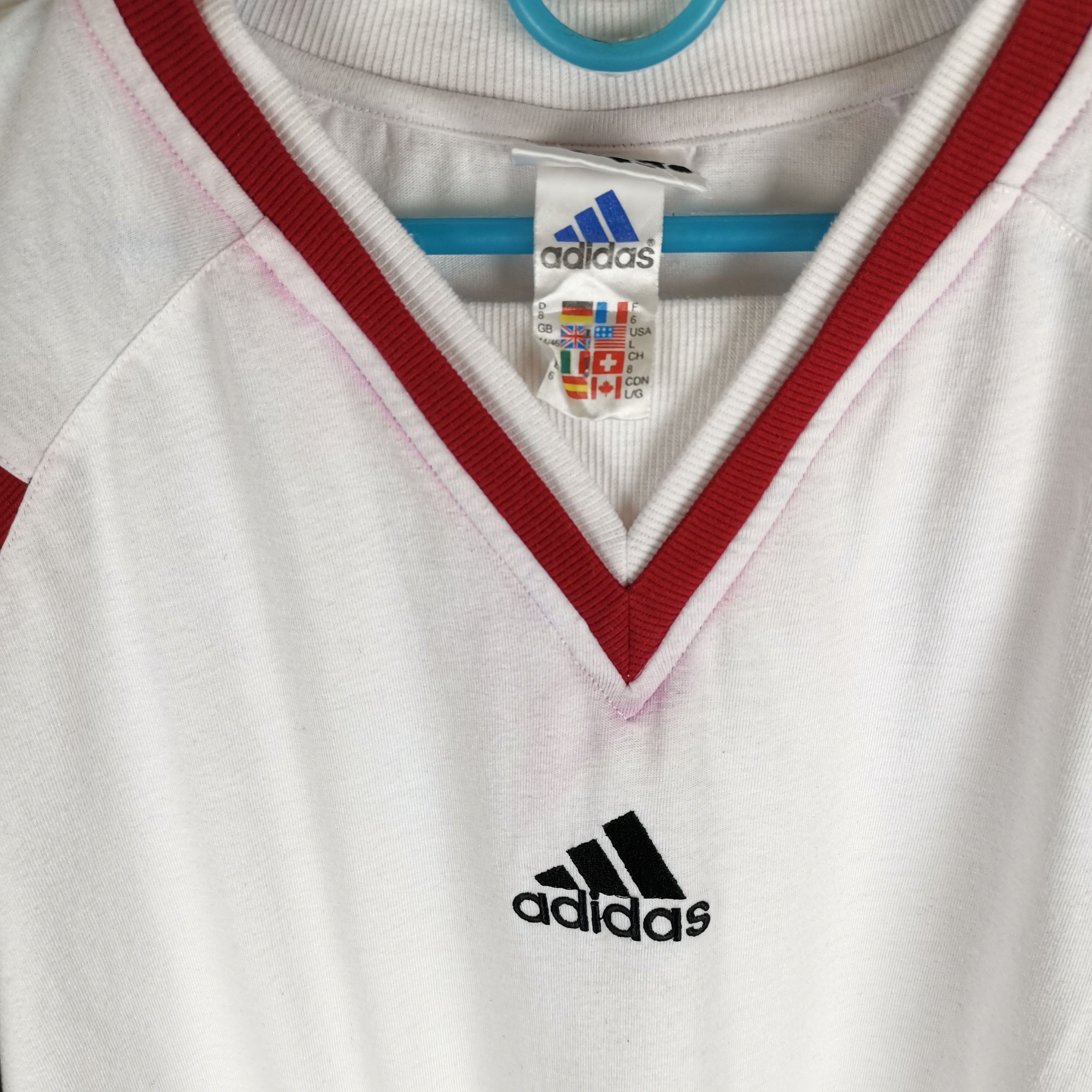 Adidas Vintage Adidas 90s Centr logo tee shirt Size US L / EU 52-54 / 3 - 4 Thumbnail