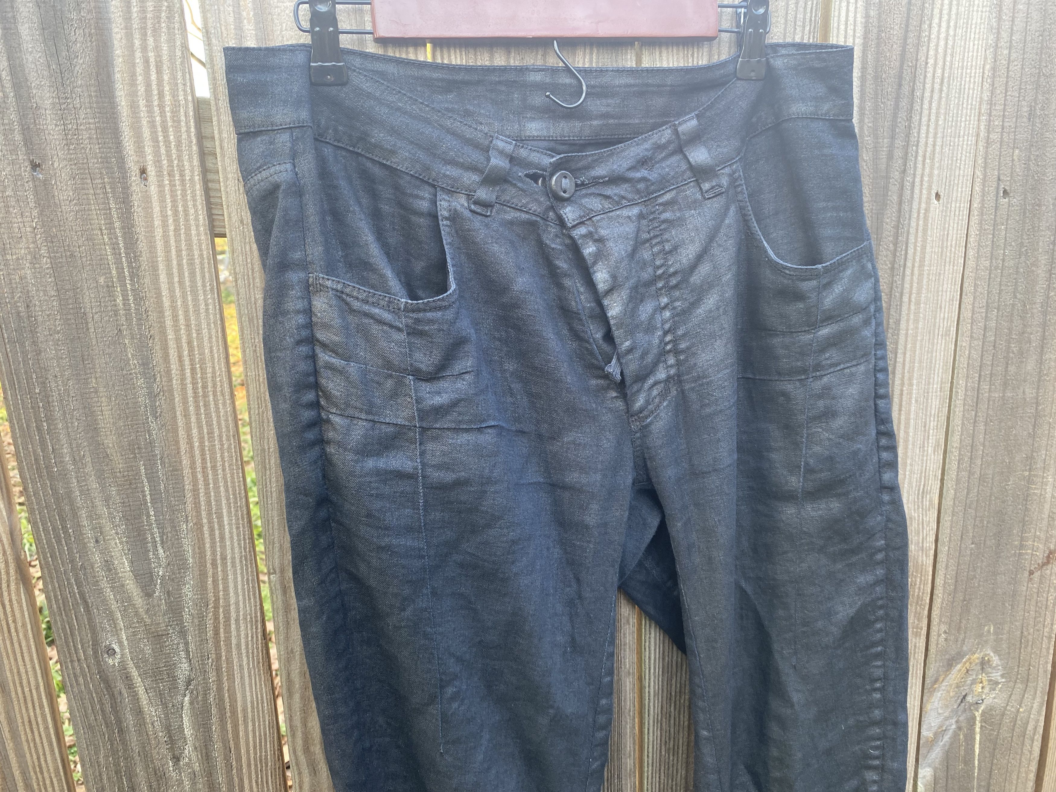 Boris Bidjan Saberi BBS Curved Leg Coated Denim Size US 33 - 2 Thumbnail