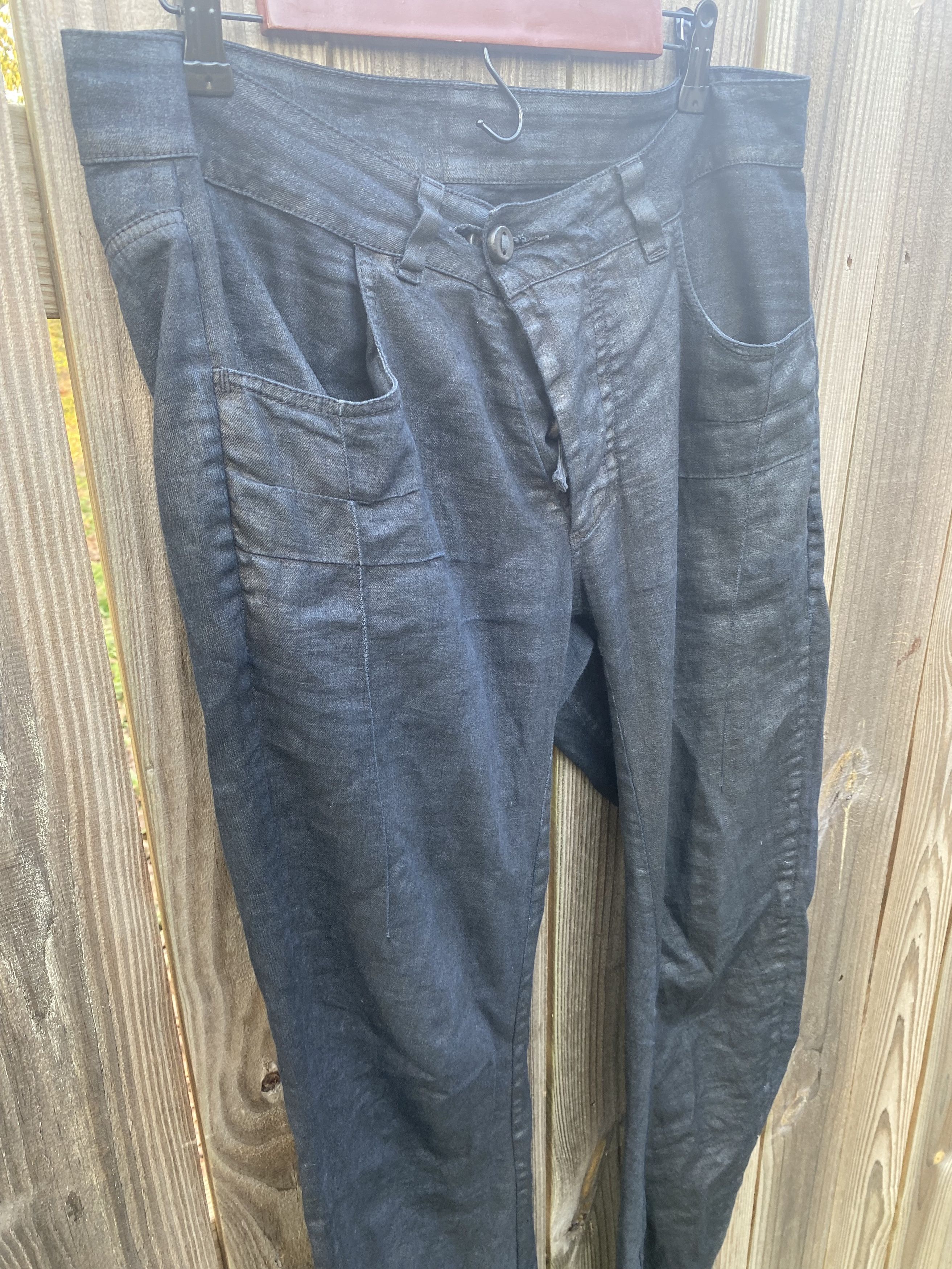 Boris Bidjan Saberi BBS Curved Leg Coated Denim Size US 33 - 5 Thumbnail