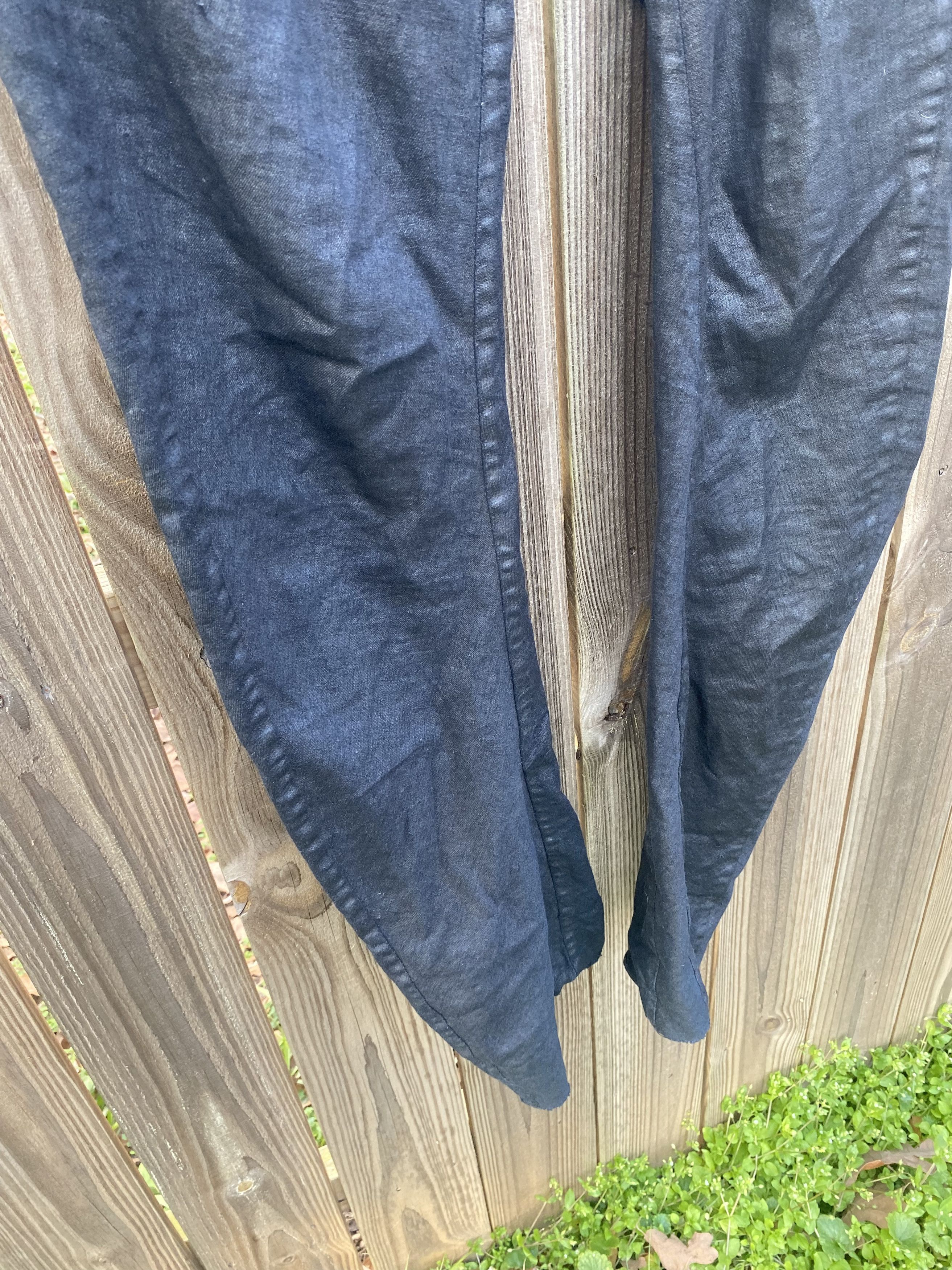 Boris Bidjan Saberi BBS Curved Leg Coated Denim Size US 33 - 6 Thumbnail