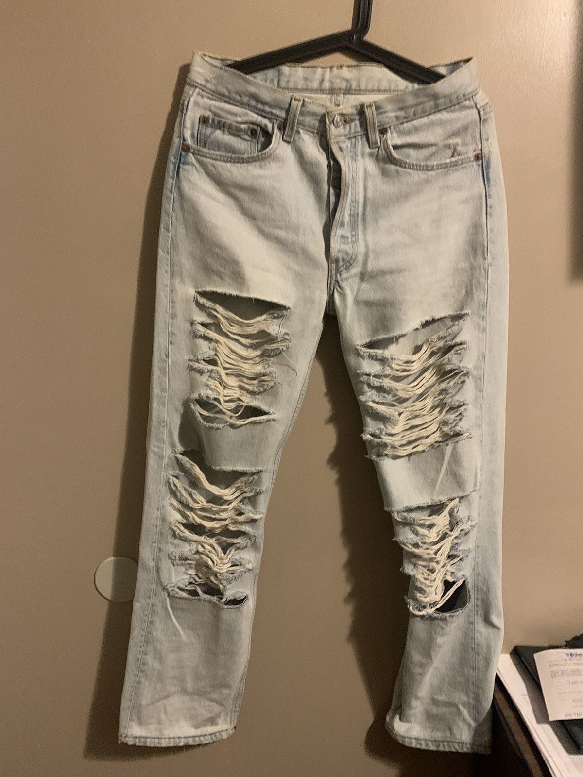 Levi's LEVIS 501 VINTAGE WASH DISTRESSED JEANS Size US 30 / EU 46 - 1 Thumbnail
