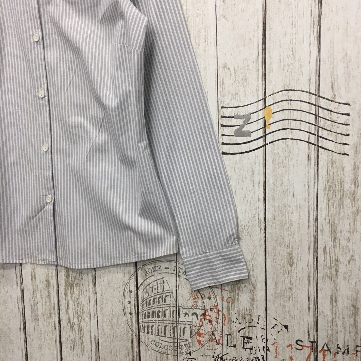 Rare Lacoste Small Logo Path Shirt Striped For Women, image size:1200x1200