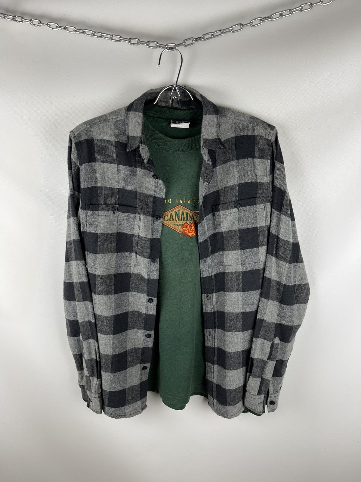 Flannel vintage y2k checkered flannel travis Scott style Size US S / EU 44-46 / 1 - 1 Thumbnail