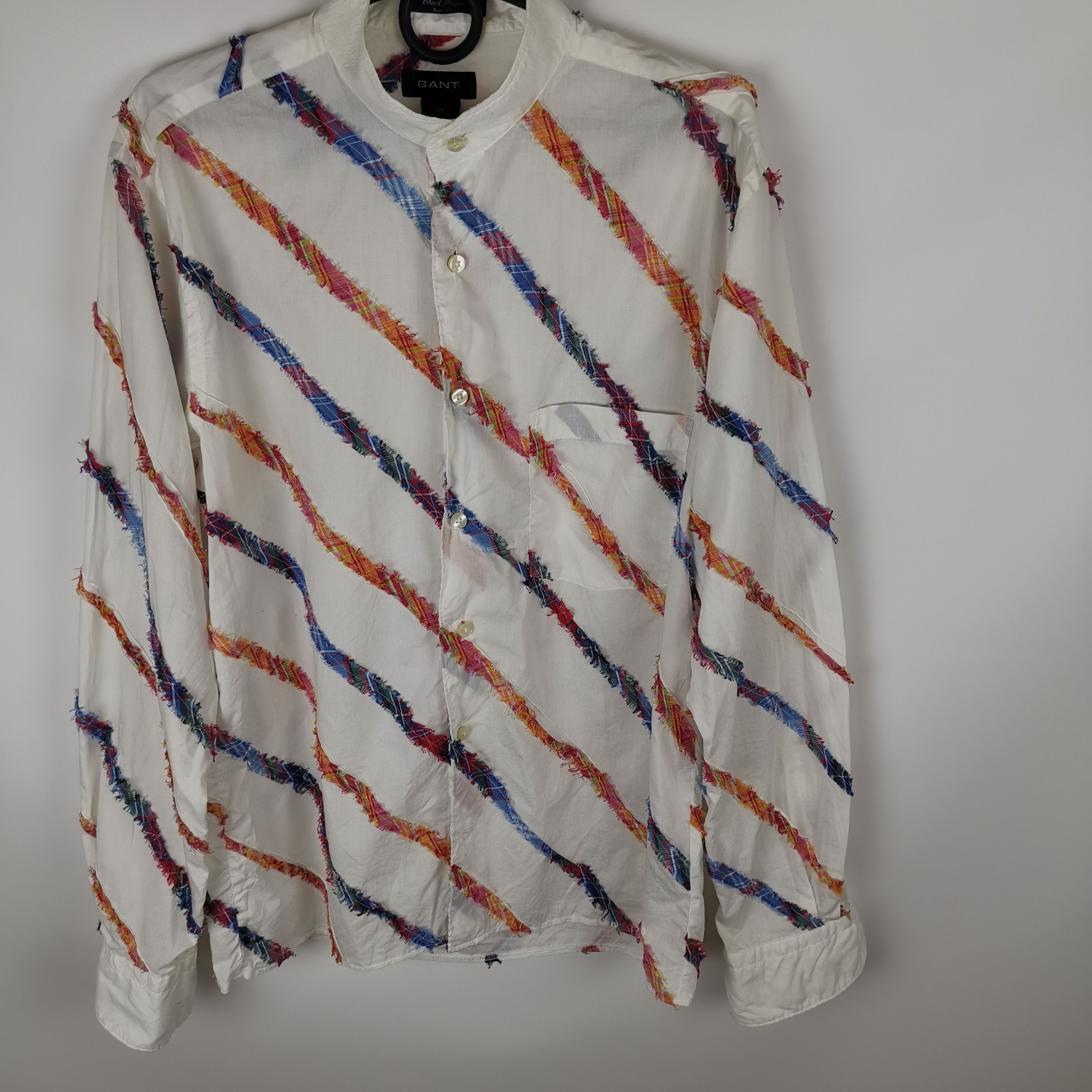 Gant Gant check stripe patchwork white shirt Size US M / EU 48-50 / 2 - 5 Thumbnail