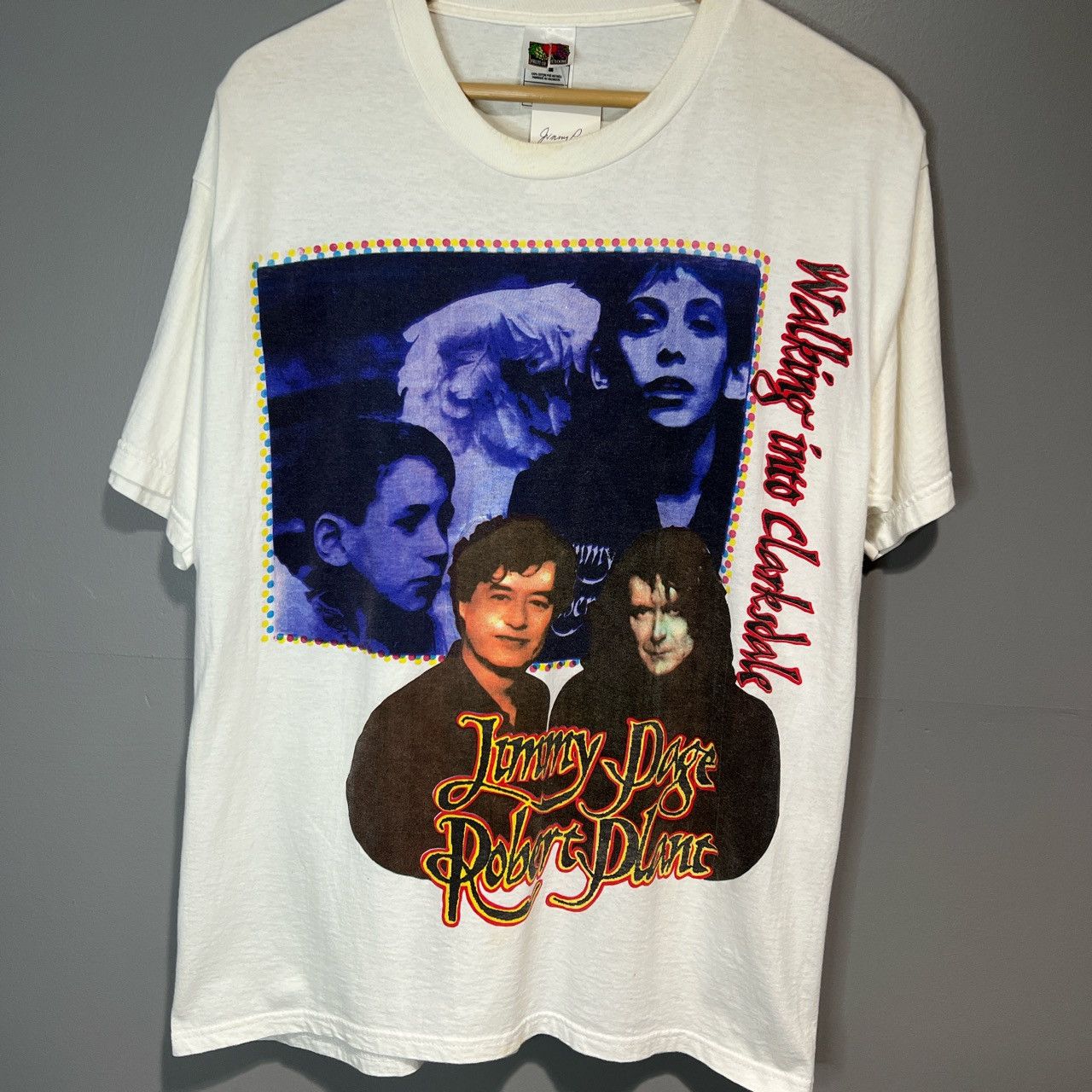 Shops 1998 Jimmy Page Robert Plant Walking Into Clarksdale Tour T-Shirt