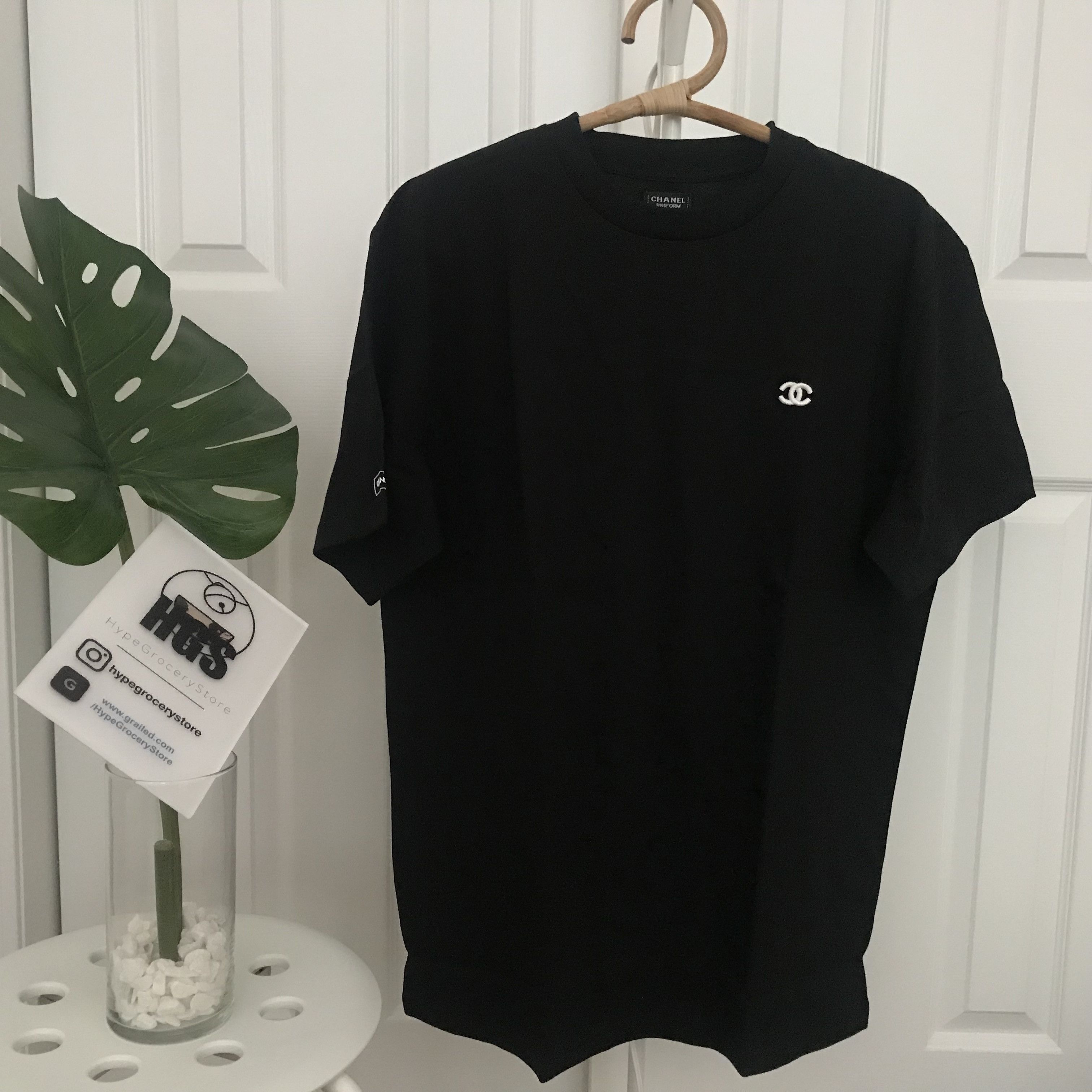 Chanel Chanel Uniform CC Logo T-shirt Black Color | Grailed