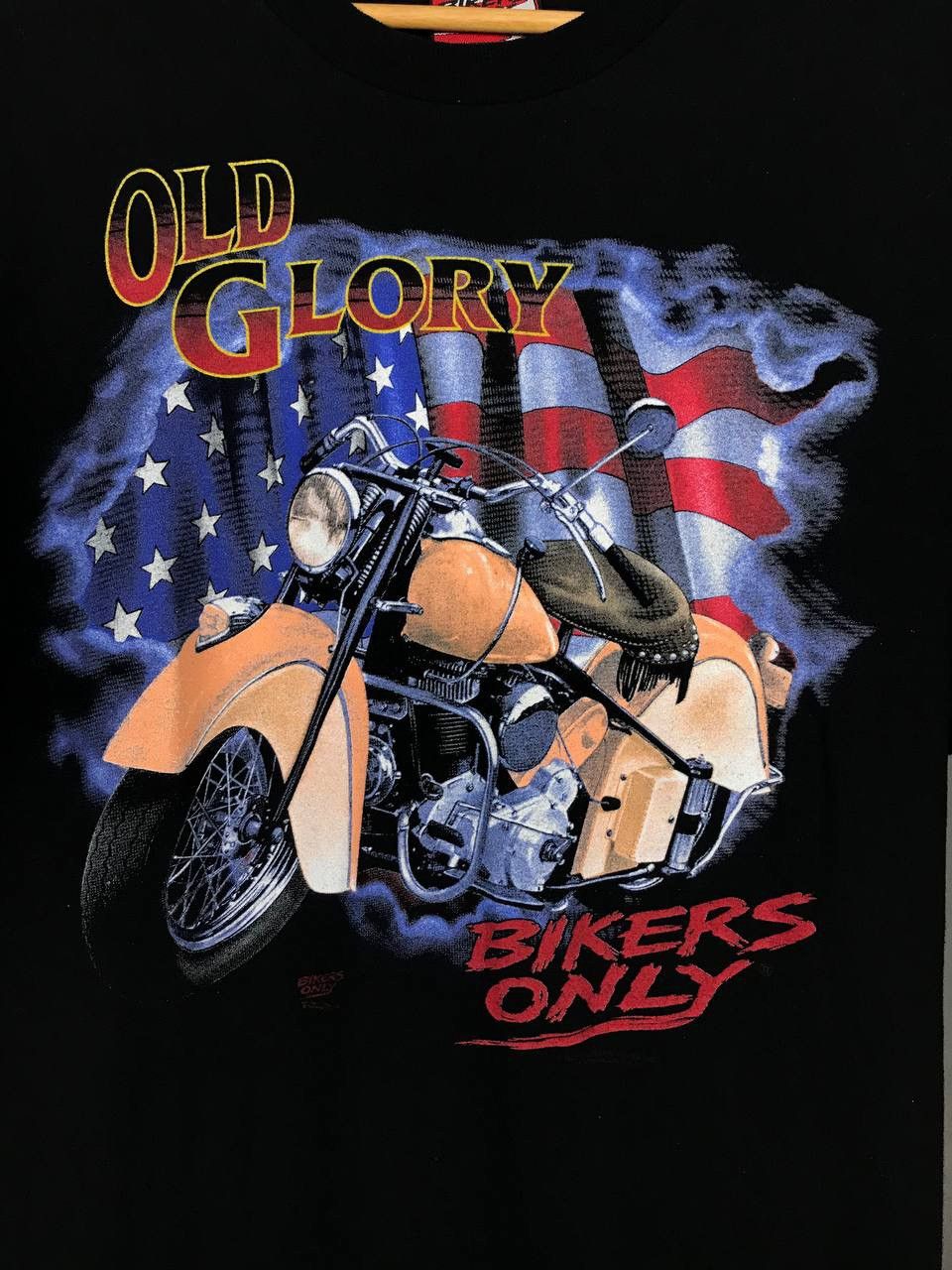 Band Tees Old Glory Bikers Only 1996 vintage rock bikers tee Size US XL / EU 56 / 4 - 3 Thumbnail