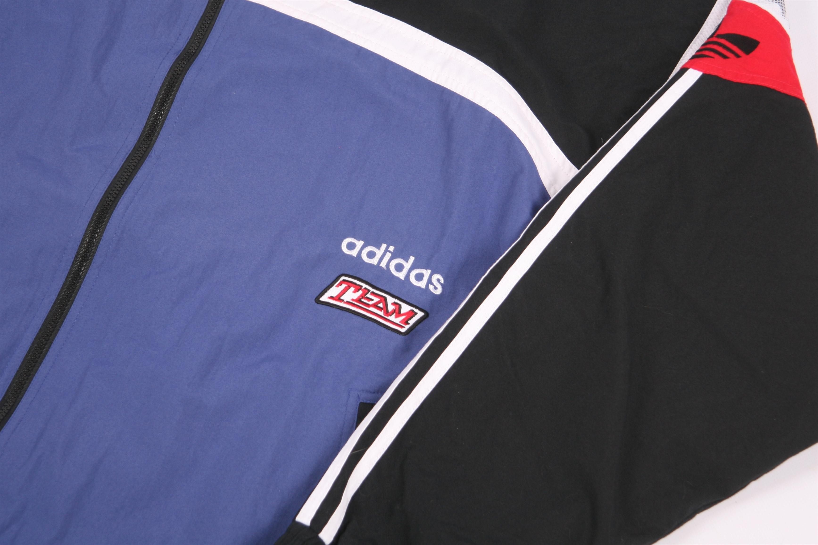 Adidas 🔥 VTG 🔥 90s Adidas Team Full Zip Track Jacket Size US XL / EU 56 / 4 - 3 Thumbnail