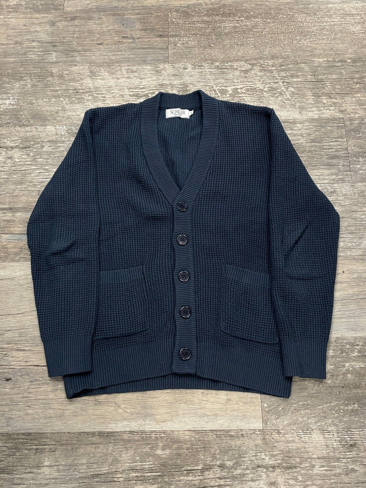 New York Sondér NY Navy Cardigan Sweater | Grailed