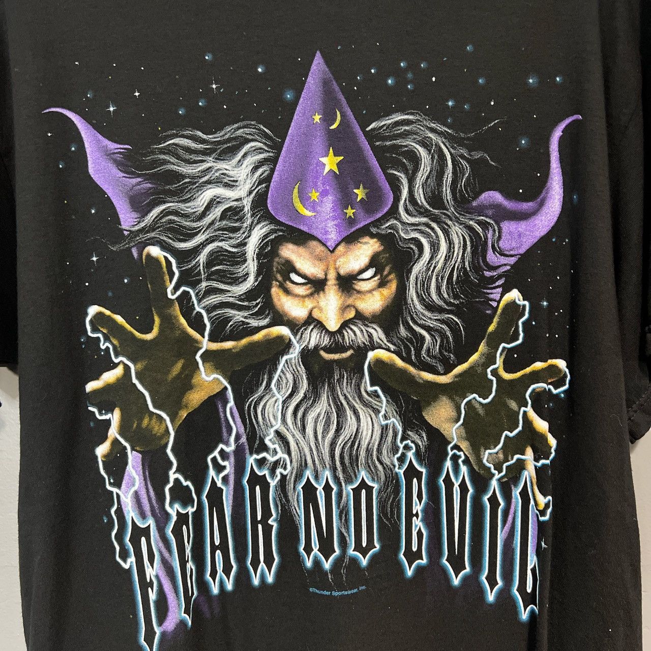 Band Tees × Vintage Wizard lightning American thunder style 