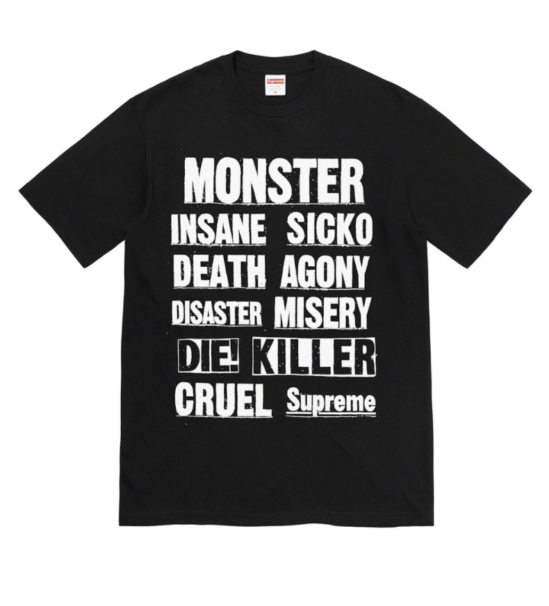 NWT Supreme Monster Tee - Black - XL