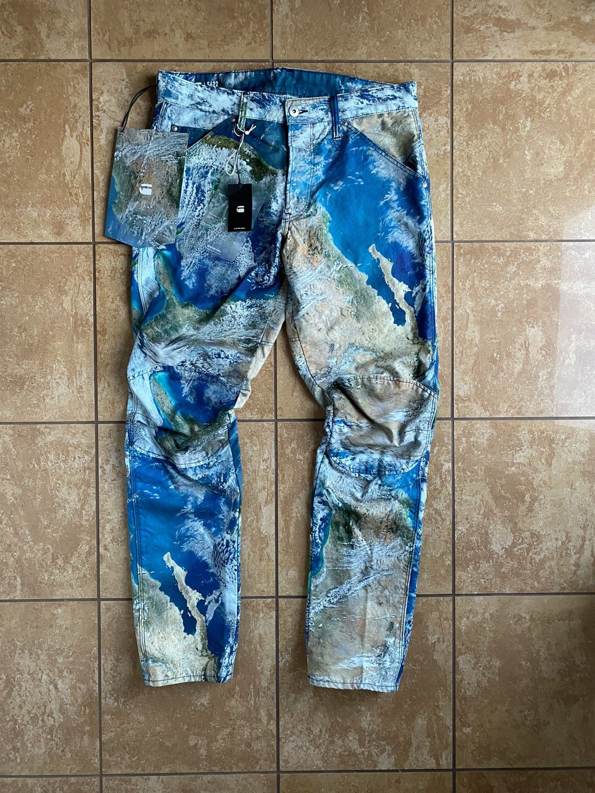 G-Star G star Raw Elwood x52 5622 all over print rap custom Size US 32 / EU 48 - 2 Thumbnail