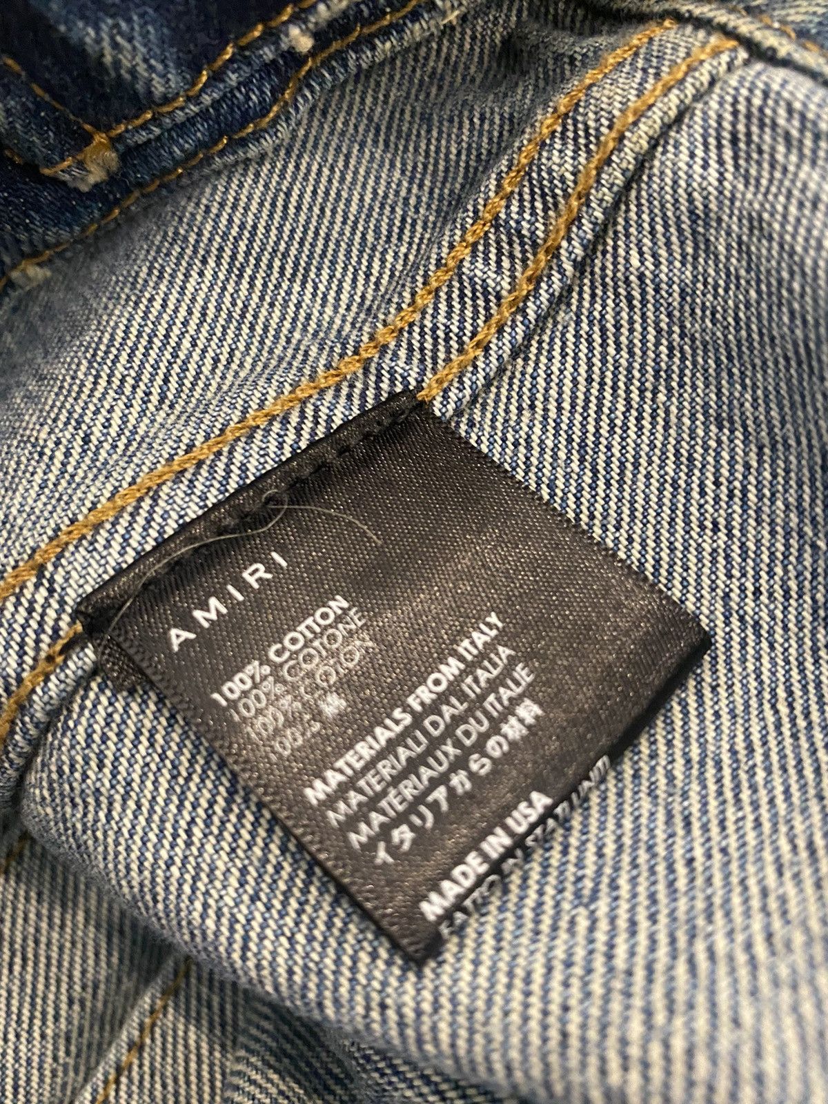 Amiri AMIRI SLEEVELESS TRUCKER JACKET Size US XL / EU 56 / 4 - 8 Thumbnail