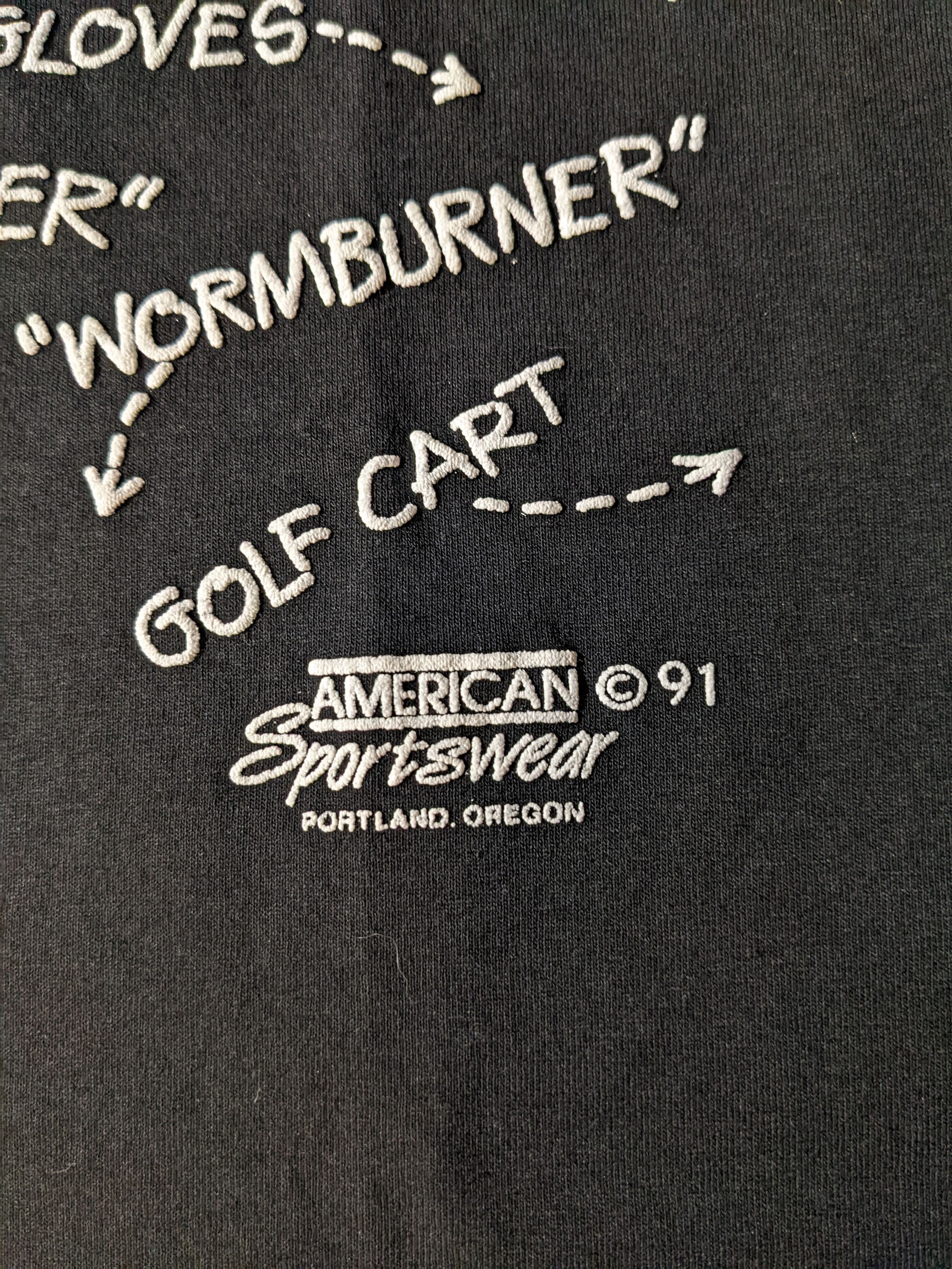 Hanes Vintage 1991 Mad Golfer American Sportswear T-Shirt Size US XL / EU 56 / 4 - 7 Thumbnail