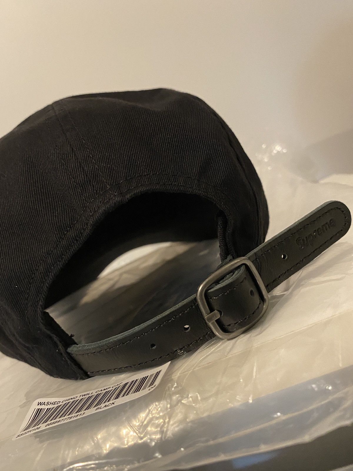 Supreme Supreme Washed Chino Twill Camp Cap Cap (SS22) Black Size ONE SIZE - 2 Thumbnail