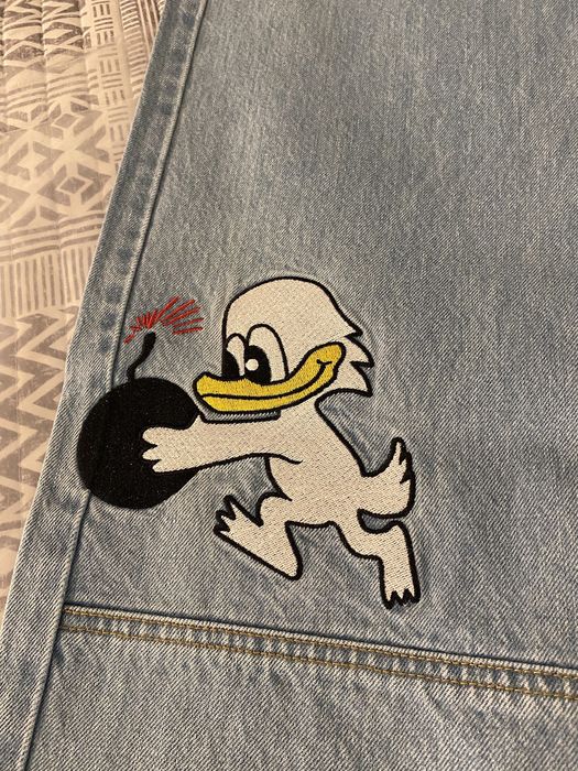 Palace Duck BOMB Panel Jeans White - デニム/ジーンズ