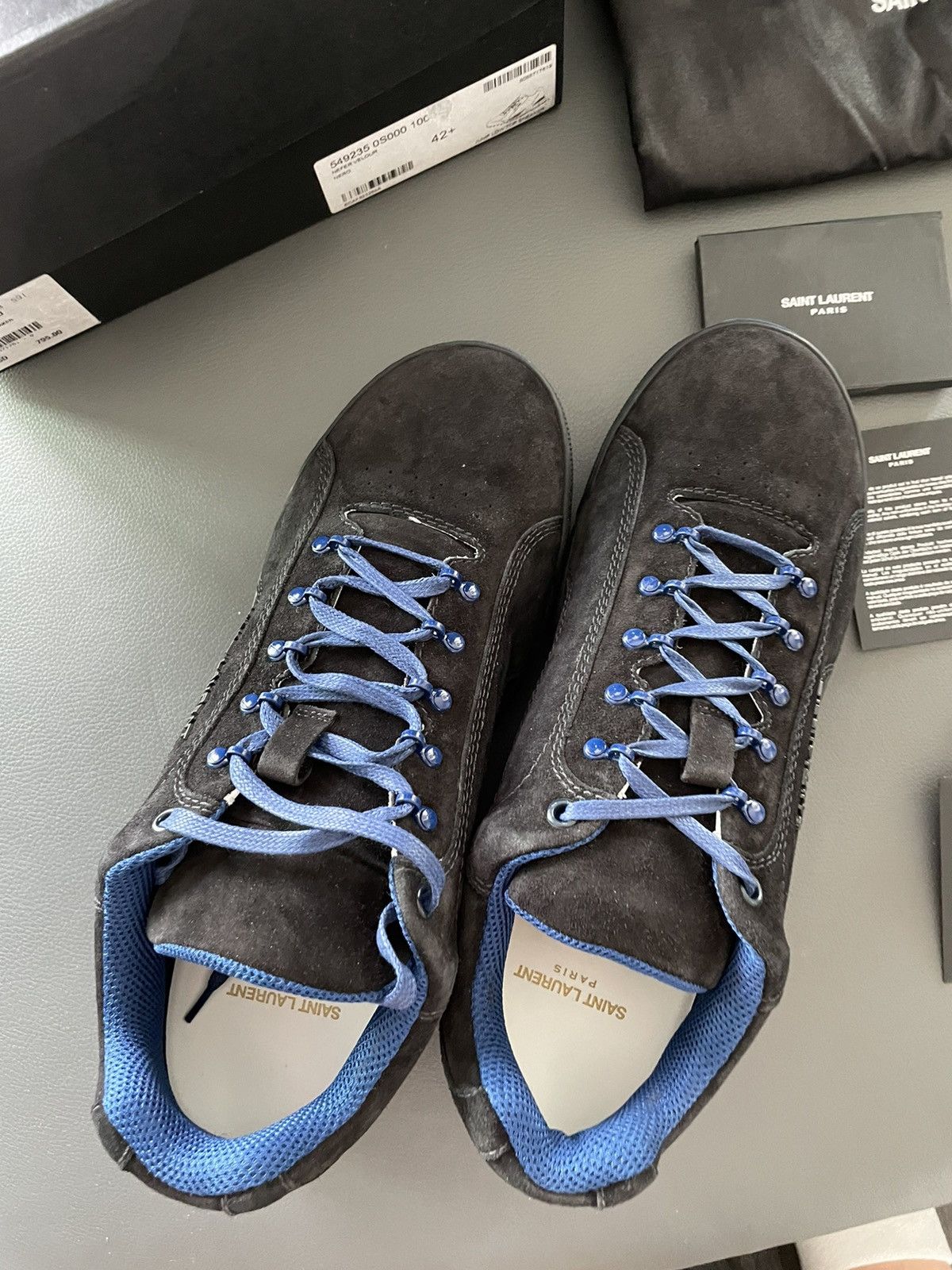 Saint Laurent Paris $890 Value Runway Brand NEW Velour Velvet Jump Sneakers Size US 9 / EU 42 - 18 Thumbnail