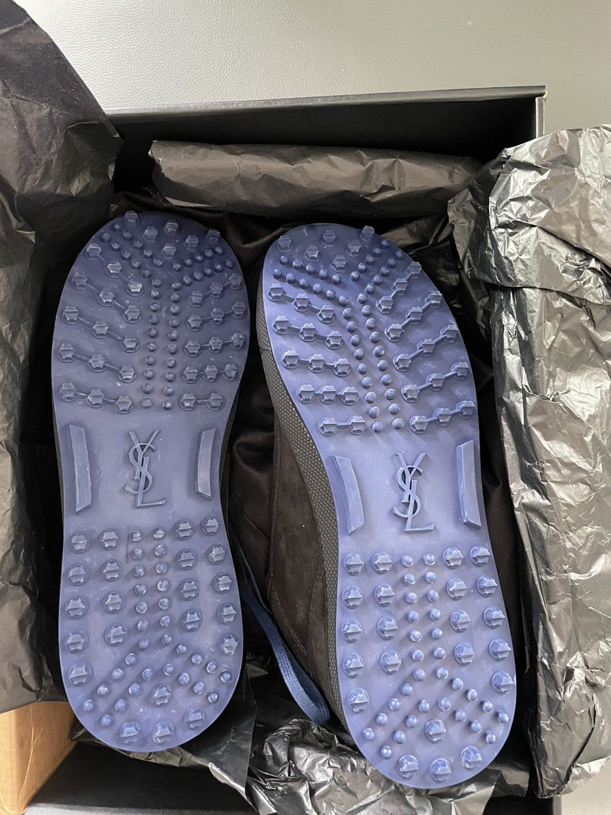 Saint Laurent Paris $890 Value Runway Brand NEW Velour Velvet Jump Sneakers Size US 9 / EU 42 - 10 Thumbnail
