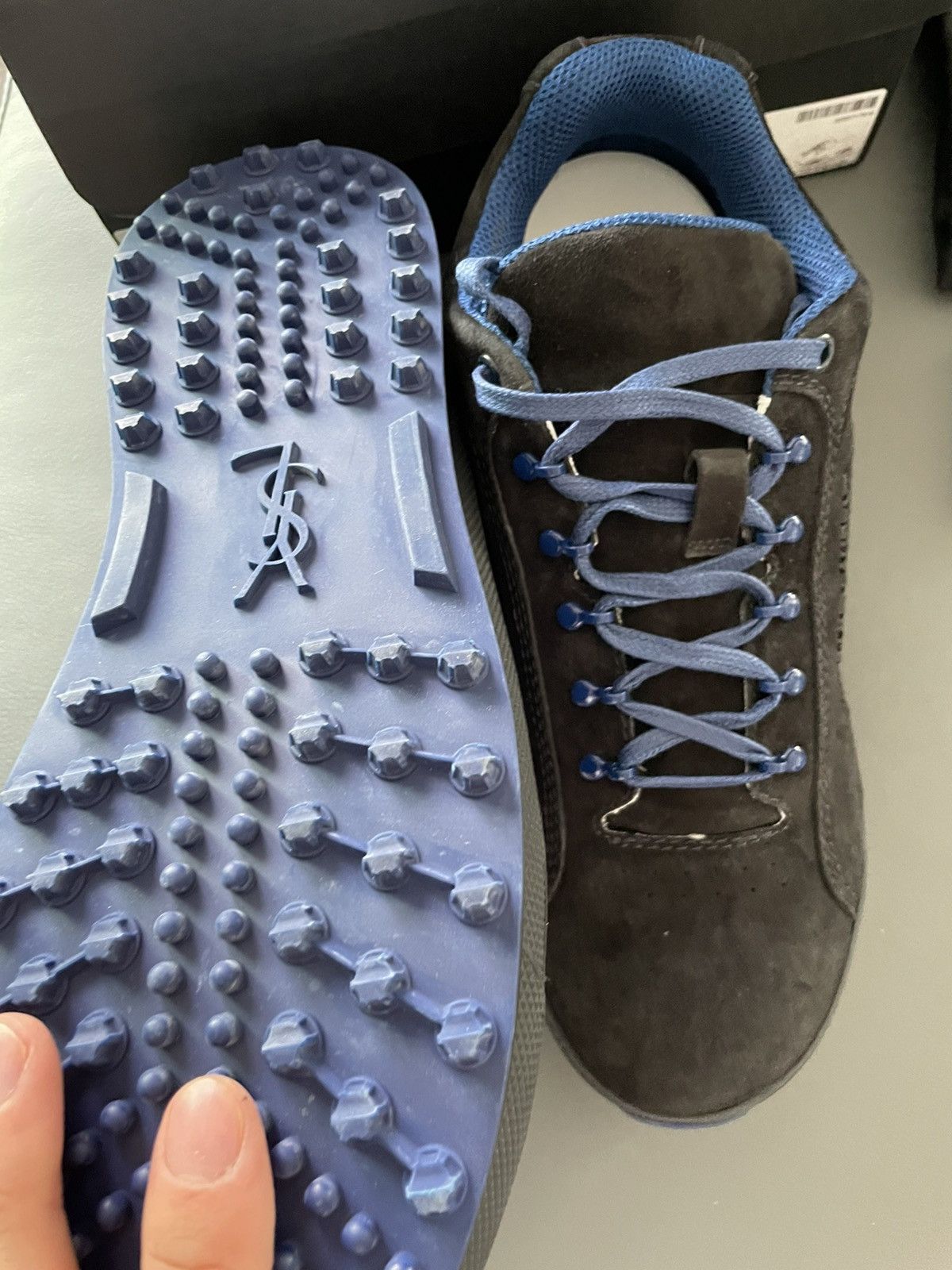 Saint Laurent Paris $890 Value Runway Brand NEW Velour Velvet Jump Sneakers Size US 9 / EU 42 - 19 Thumbnail