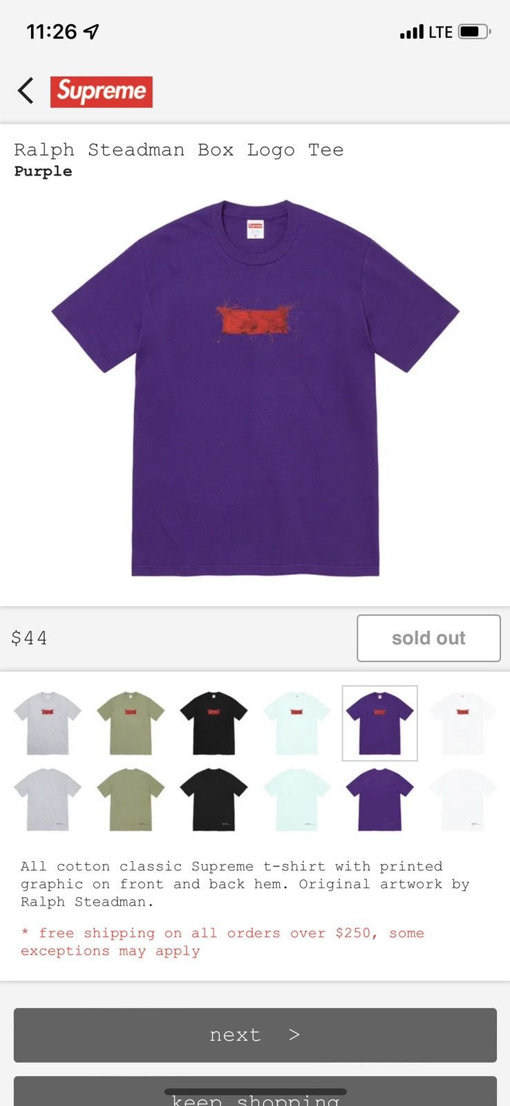 Supreme Purple Box Logo Tee | Grailed