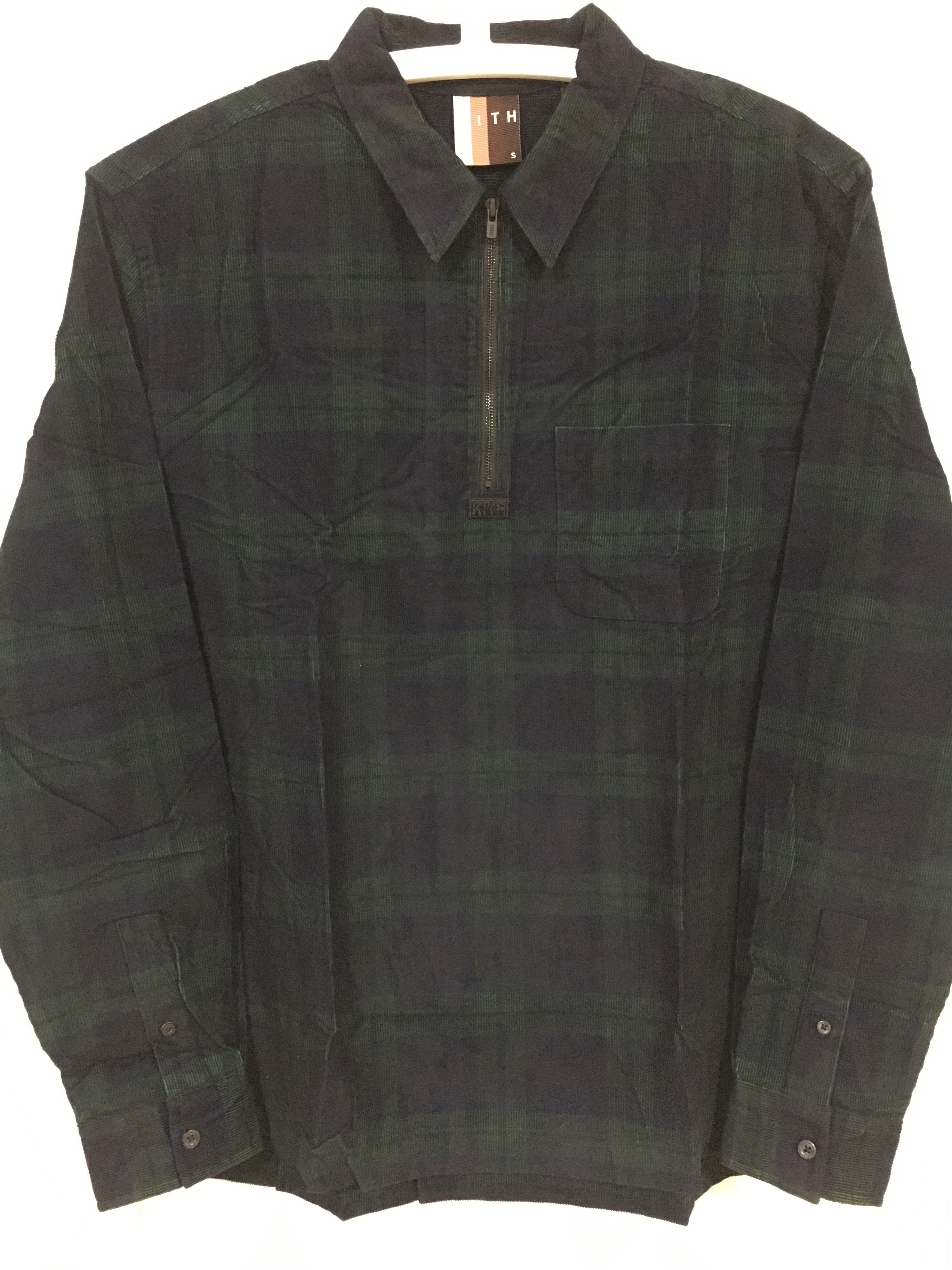 Kith × Ronnie Fieg Quarter Zip Collared Shirt Forest Worn by Ronnie Fieg Size US S / EU 44-46 / 1 - 5 Thumbnail