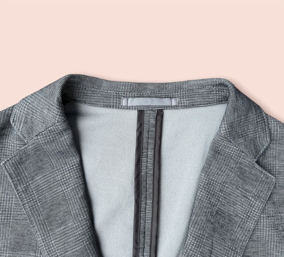 Japanese Brand × Jun Takahashi × Uniqlo VINTAGE Y2k UNIQLO GREY PLAID BLAZER Size US M / EU 48-50 / 2 - 12 Thumbnail