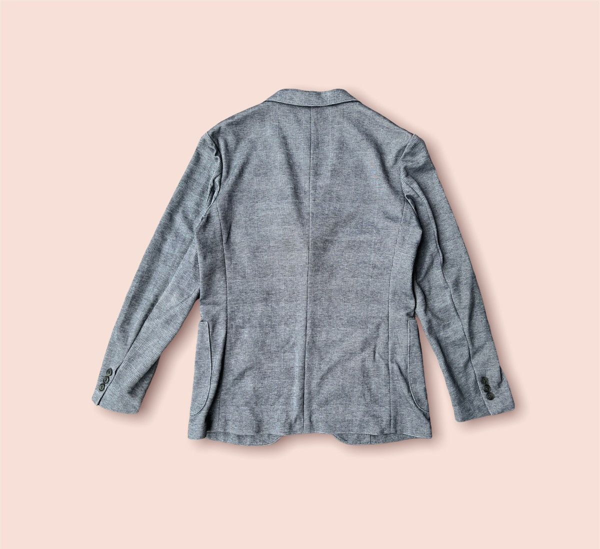 Japanese Brand × Jun Takahashi × Uniqlo VINTAGE Y2k UNIQLO GREY PLAID BLAZER Size US M / EU 48-50 / 2 - 4 Thumbnail