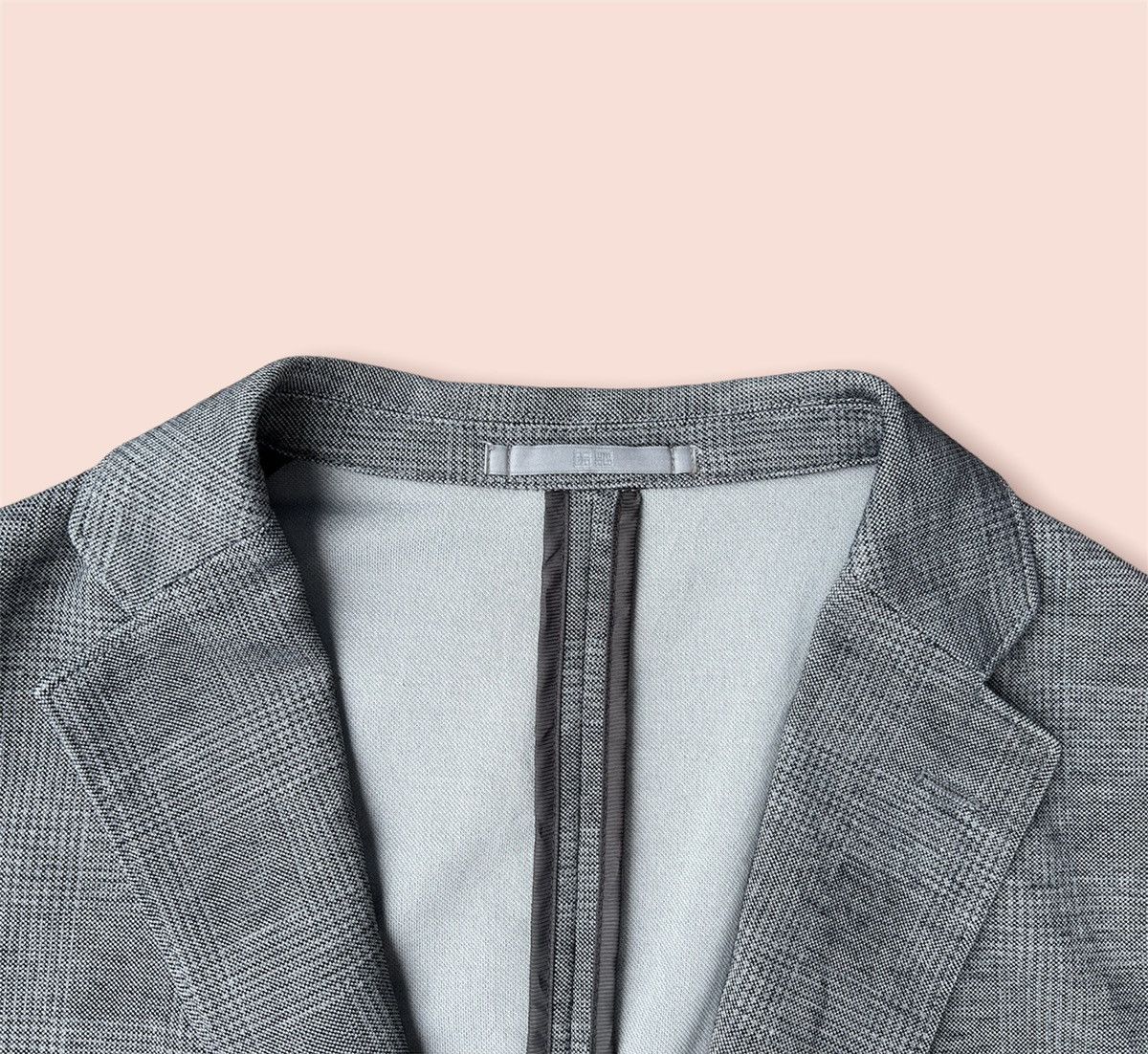 Japanese Brand × Jun Takahashi × Uniqlo VINTAGE Y2k UNIQLO GREY PLAID BLAZER Size US M / EU 48-50 / 2 - 2 Thumbnail