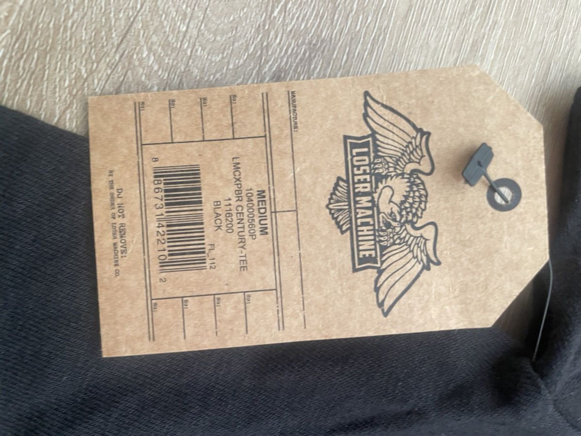 Loser Machine Company × Pabst Blue Ribbon Loser Machine x PBR Century T-Shirt in Black Size: MD Size US M / EU 48-50 / 2 - 9 Thumbnail