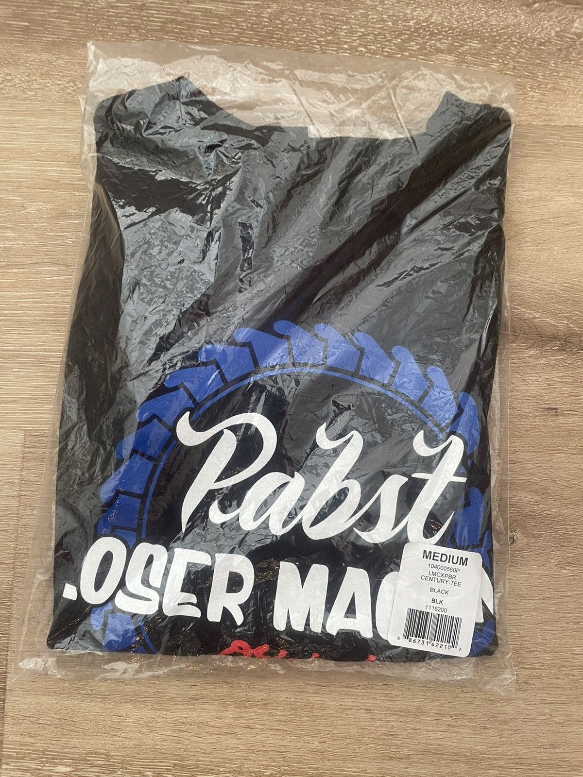 Loser Machine Company × Pabst Blue Ribbon Loser Machine x PBR Century T-Shirt in Black Size: MD Size US M / EU 48-50 / 2 - 7 Thumbnail