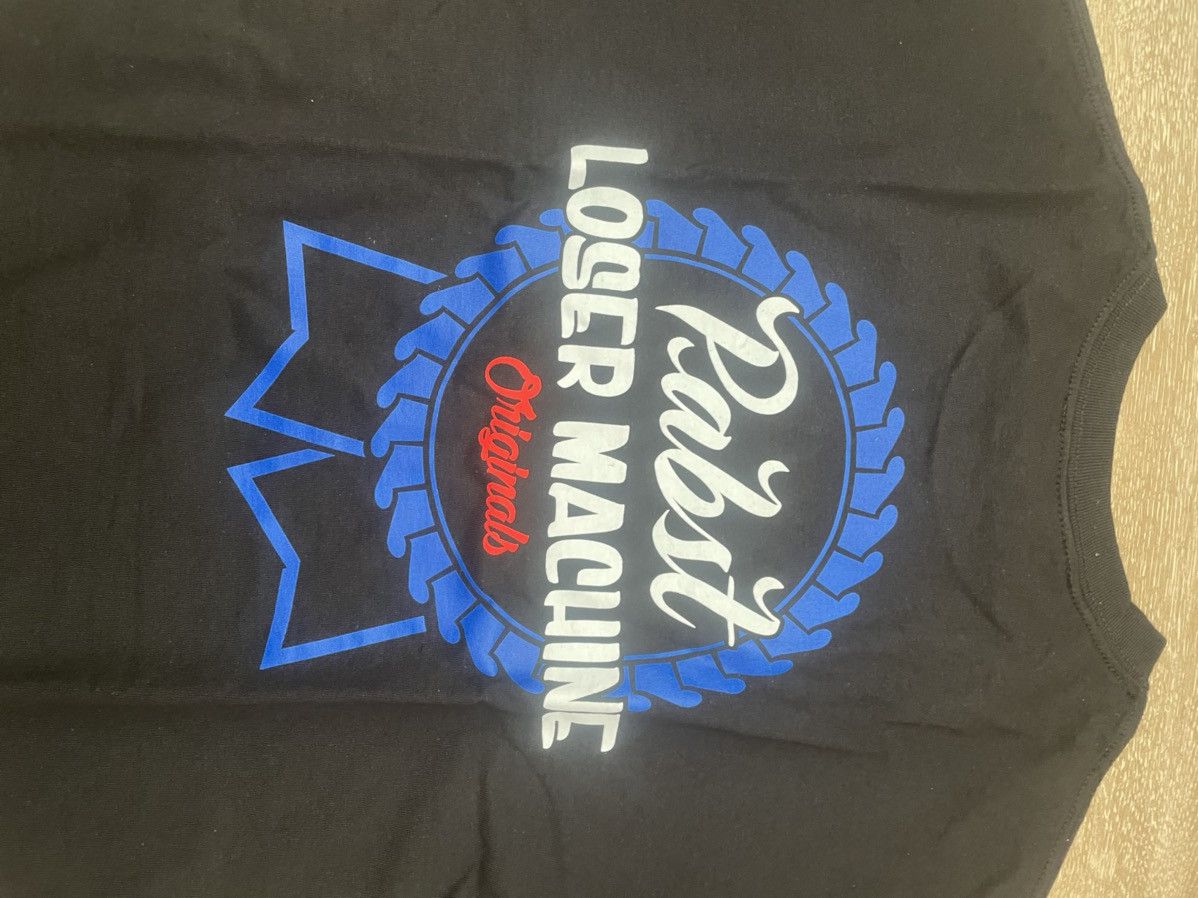 Loser Machine Company × Pabst Blue Ribbon Loser Machine x PBR Century T-Shirt in Black Size: MD Size US M / EU 48-50 / 2 - 8 Thumbnail